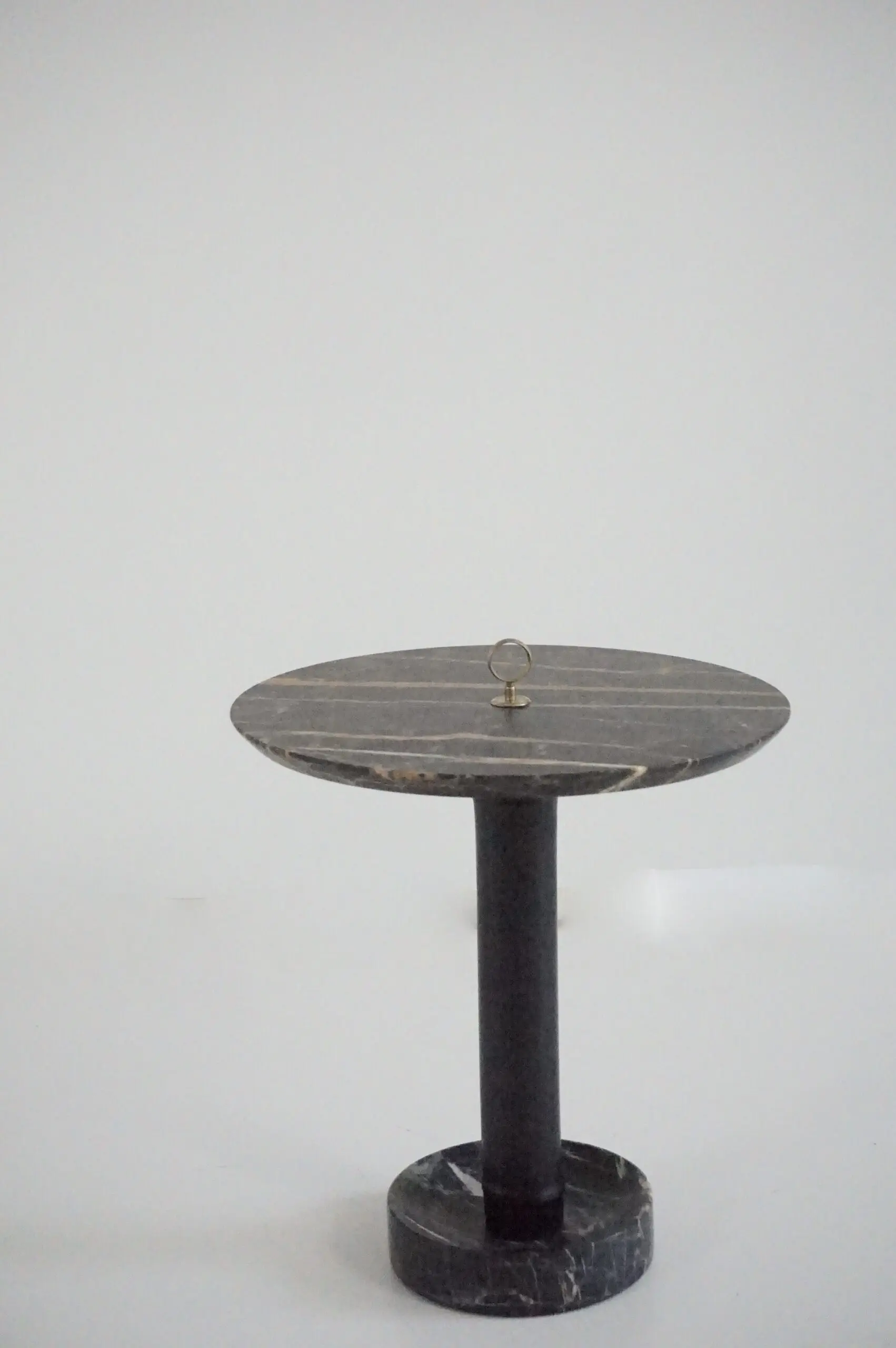 Round Gueridon Side Table marble, bamboo and brass, C-NOIRE, Lorenzo Ciompi 2025 — image 3