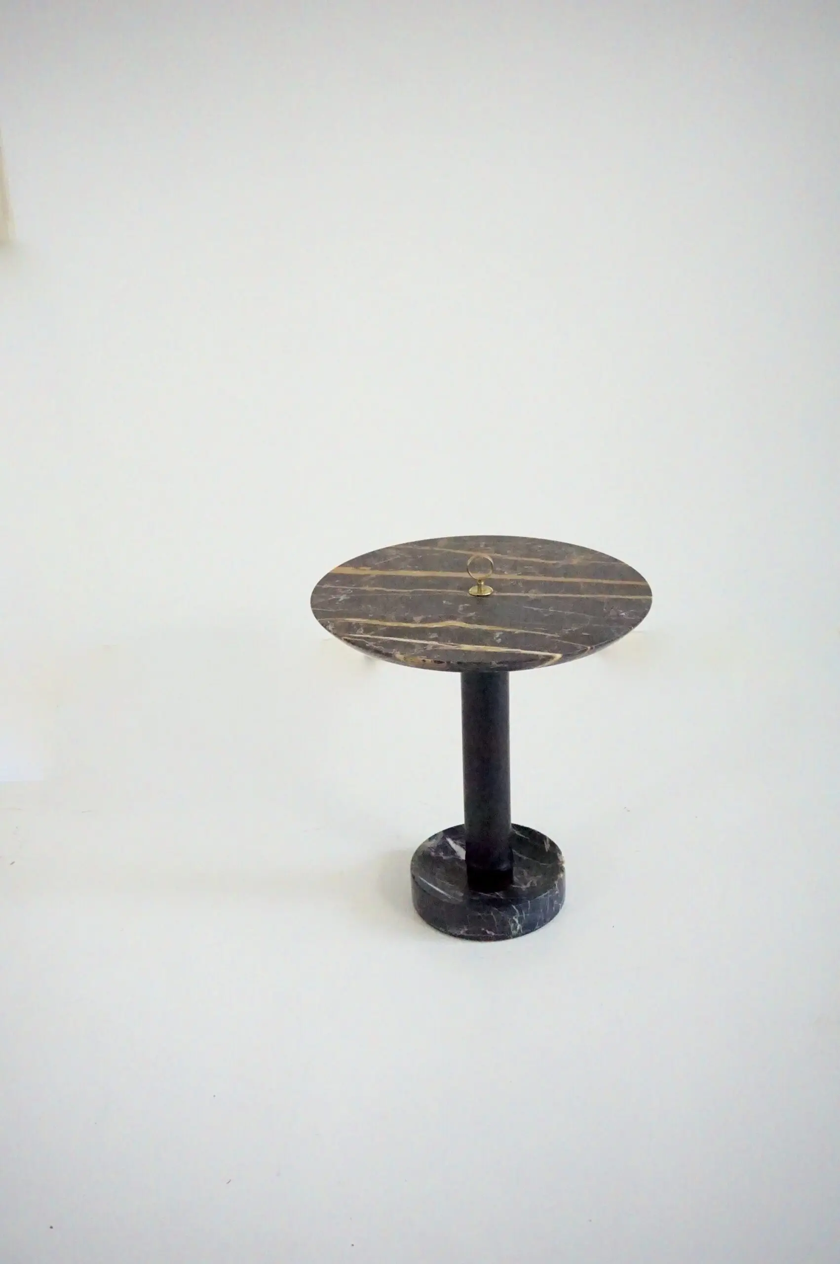 Round Gueridon Side Table marble, bamboo and brass, C-NOIRE, Lorenzo Ciompi 2025 — photo 4