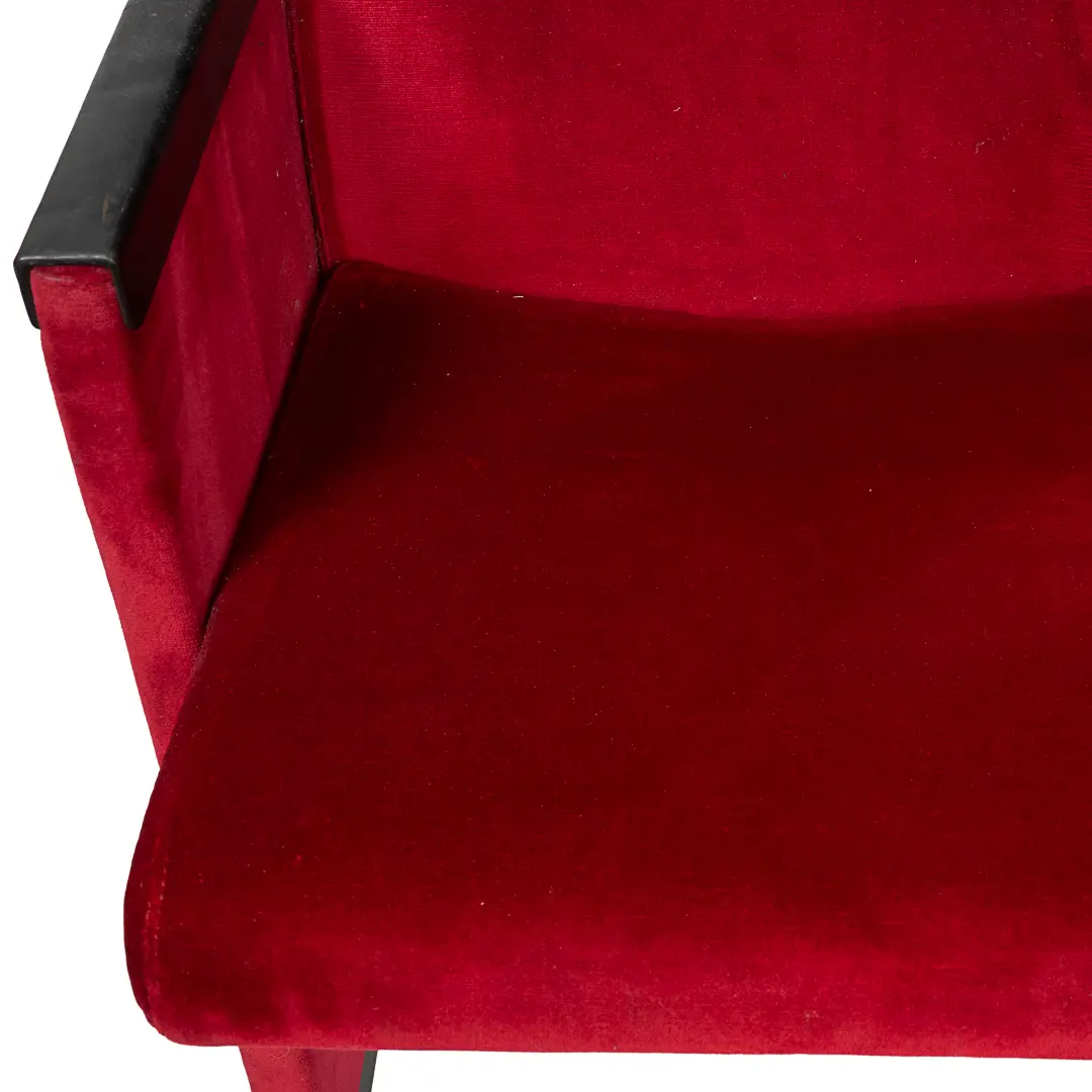 Set of 12 Red Velvet Carlo Scarpa Theatre Chairs, from the Auditorium Roma, 1960 — photo 18