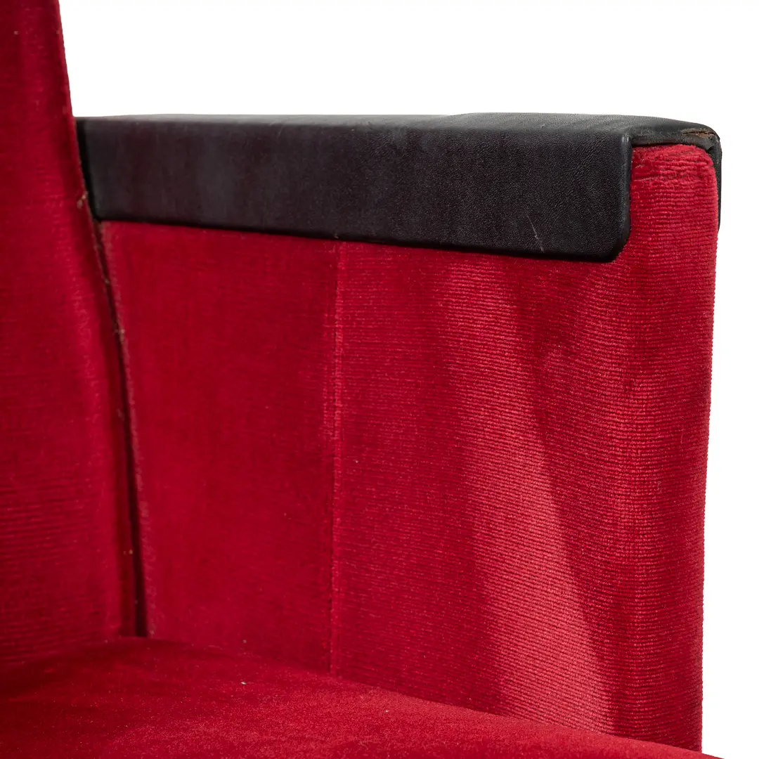 Set of 12 Red Velvet Carlo Scarpa Theatre Chairs, from the Auditorium Roma, 1960 — photo 15