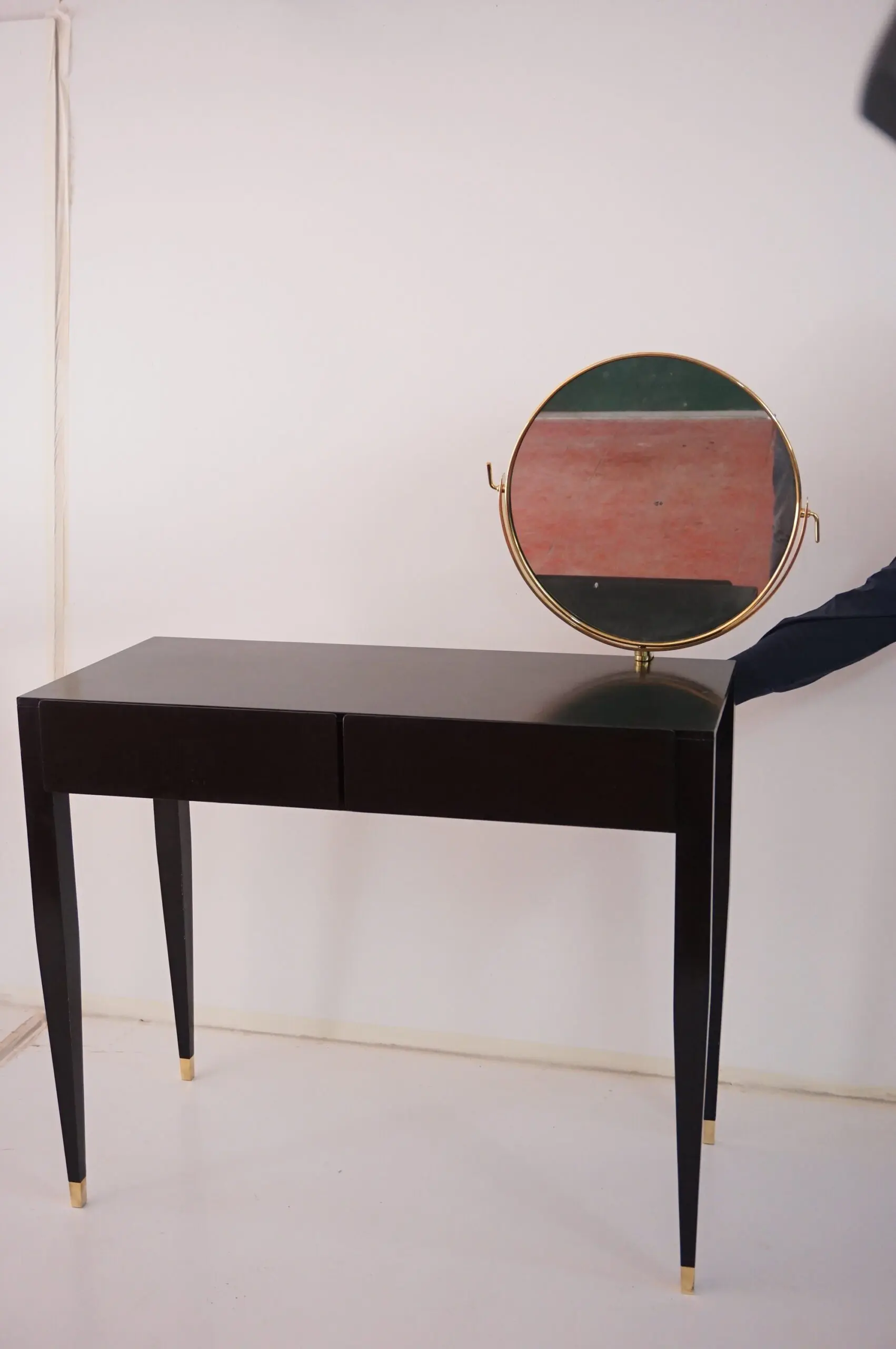 Gio Ponti black lacquered console vanity table  from Hotel Royal, 1955 — photo 10