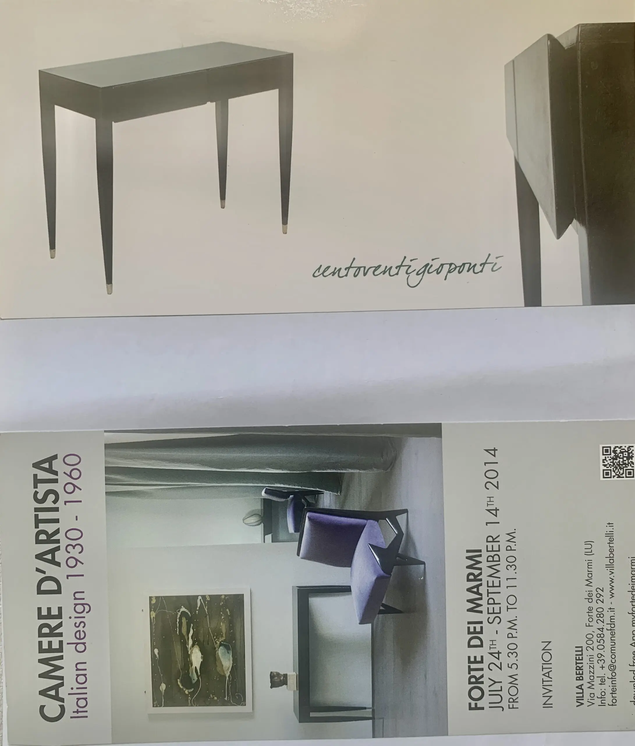 Gio Ponti black lacquered console vanity table  from Hotel Royal, 1955 — photo 15