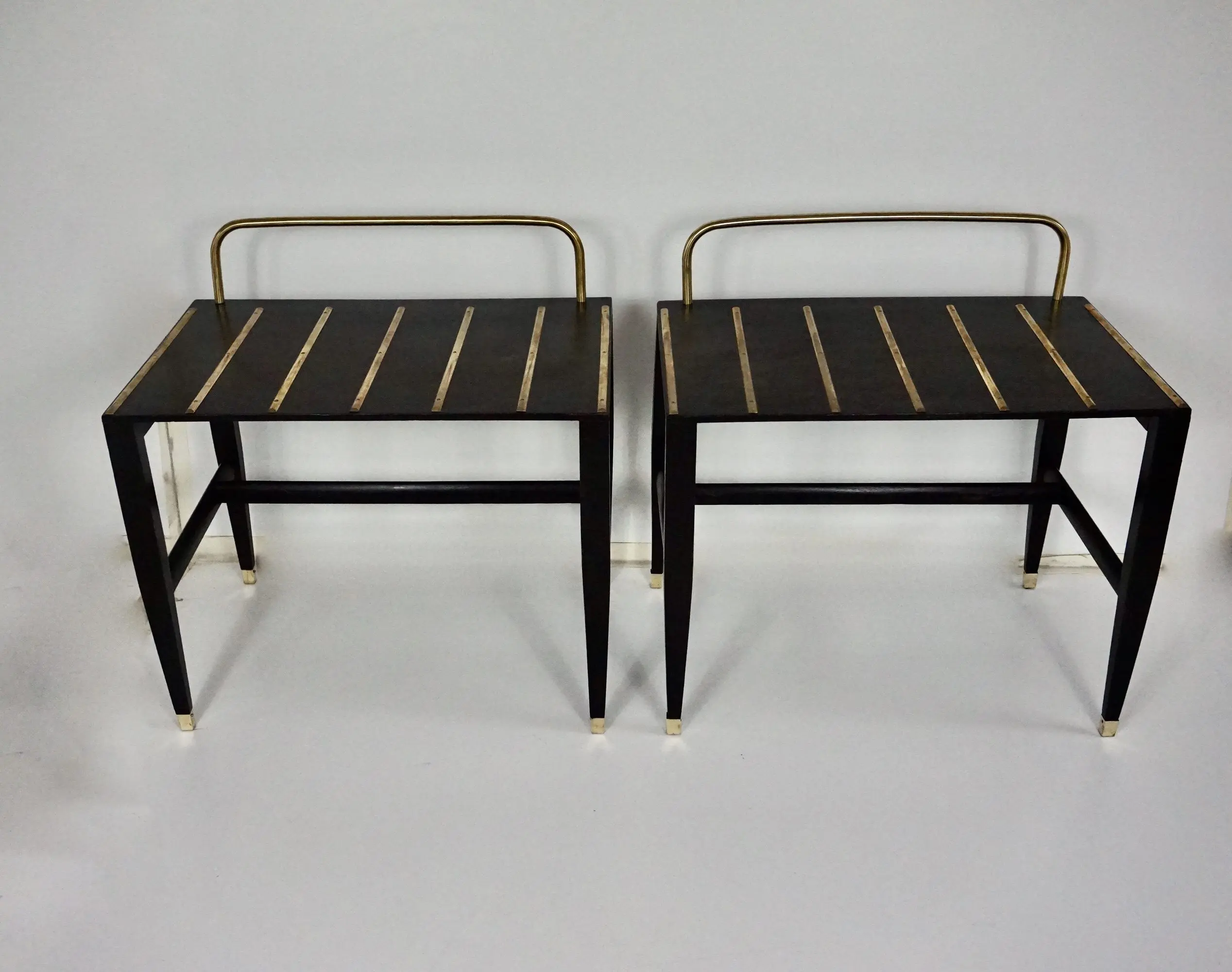 pair Gio Ponti Black Lacquered Side Tables from Hotel Royal, Naples, 1955 — photo 4