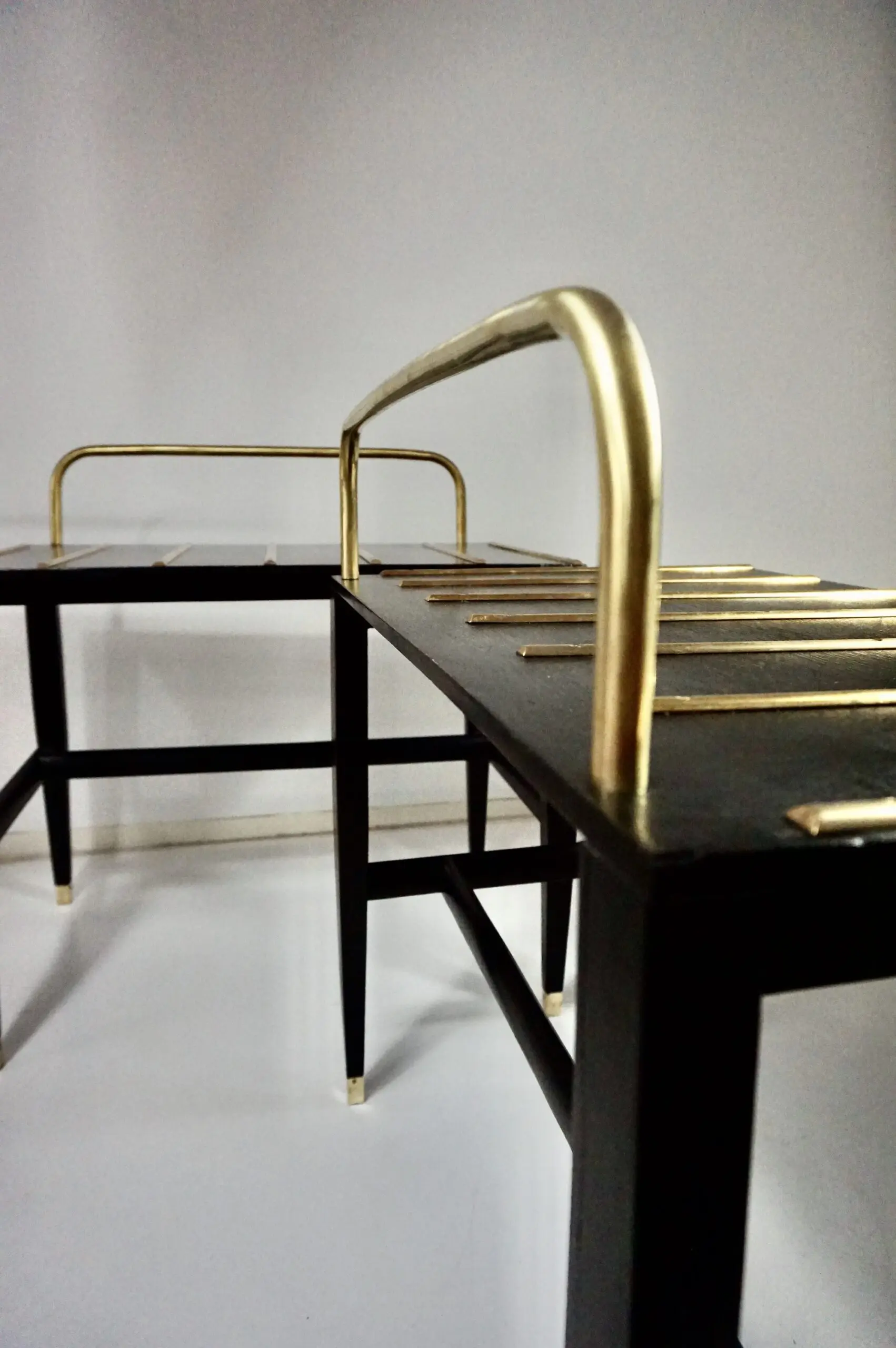 pair Gio Ponti Black Lacquered Side Tables from Hotel Royal, Naples, 1955 — photo 14