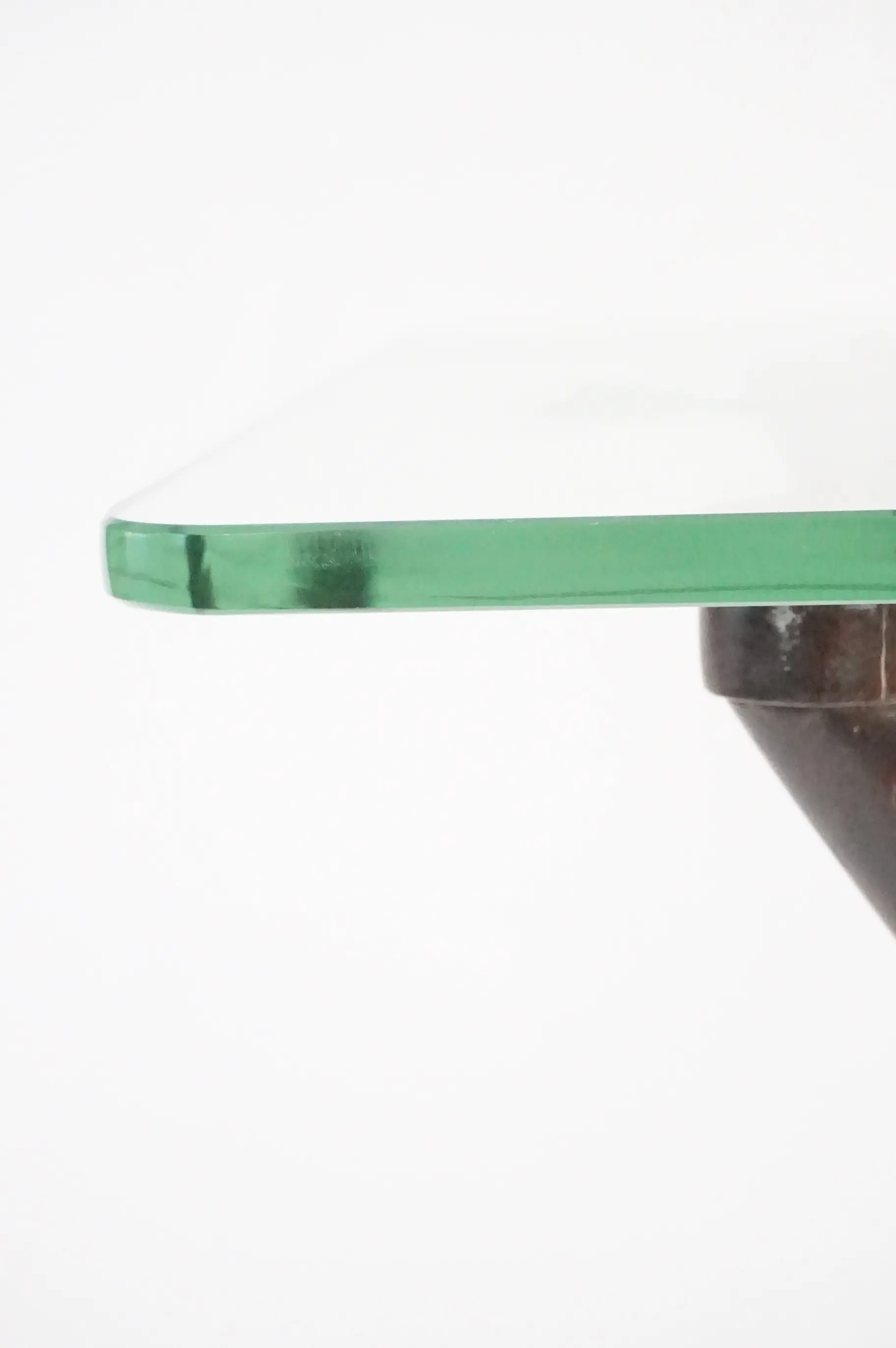 large Gio Ponti coffee table, walnut and Fontana arte thick glass, 1940 — photo 15