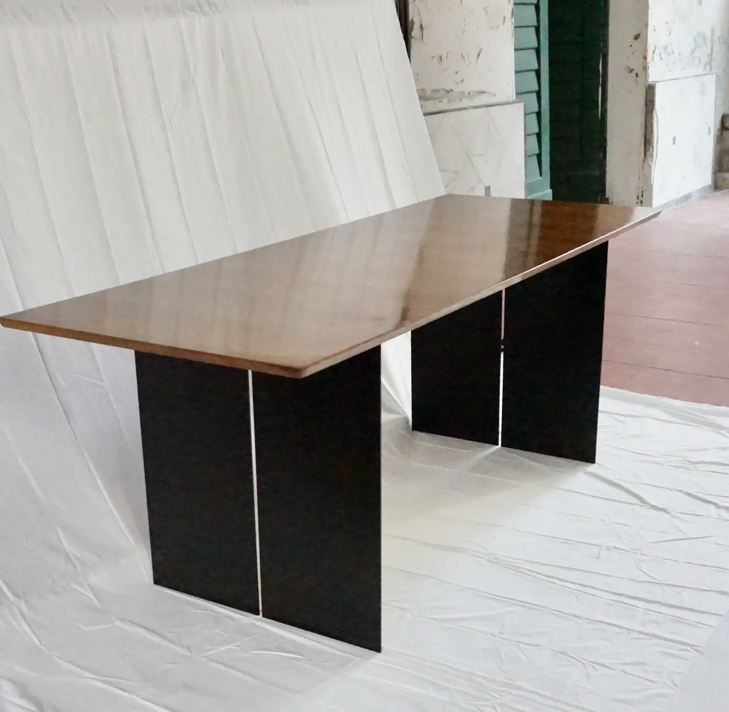 Gio Ponti large dining table top, console table, from Hotel Royal, Naples, 1955 — image 2