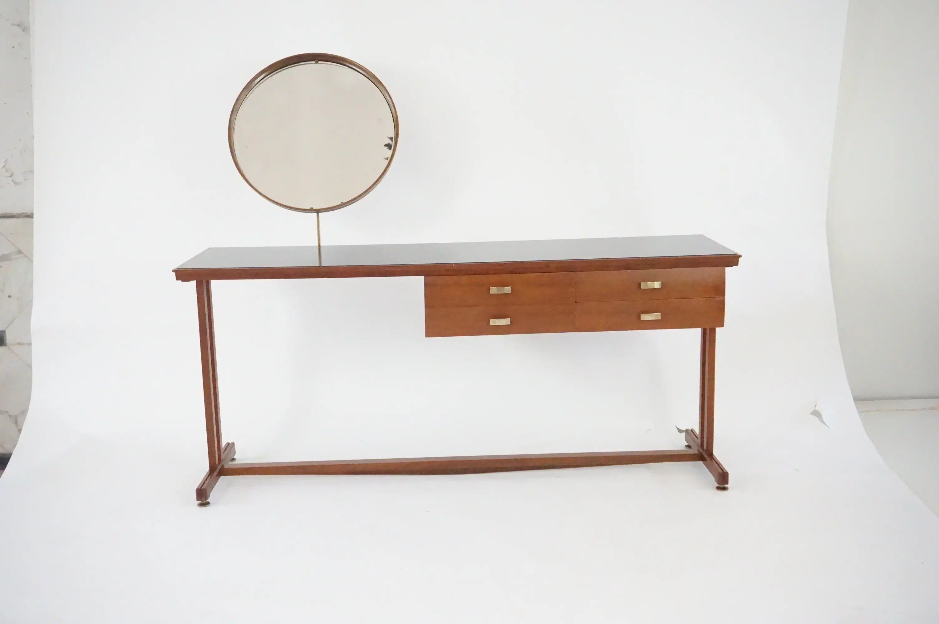 pair of Silvio Cavatorta large consolle tables, dressing tables, 1950 — photo 32