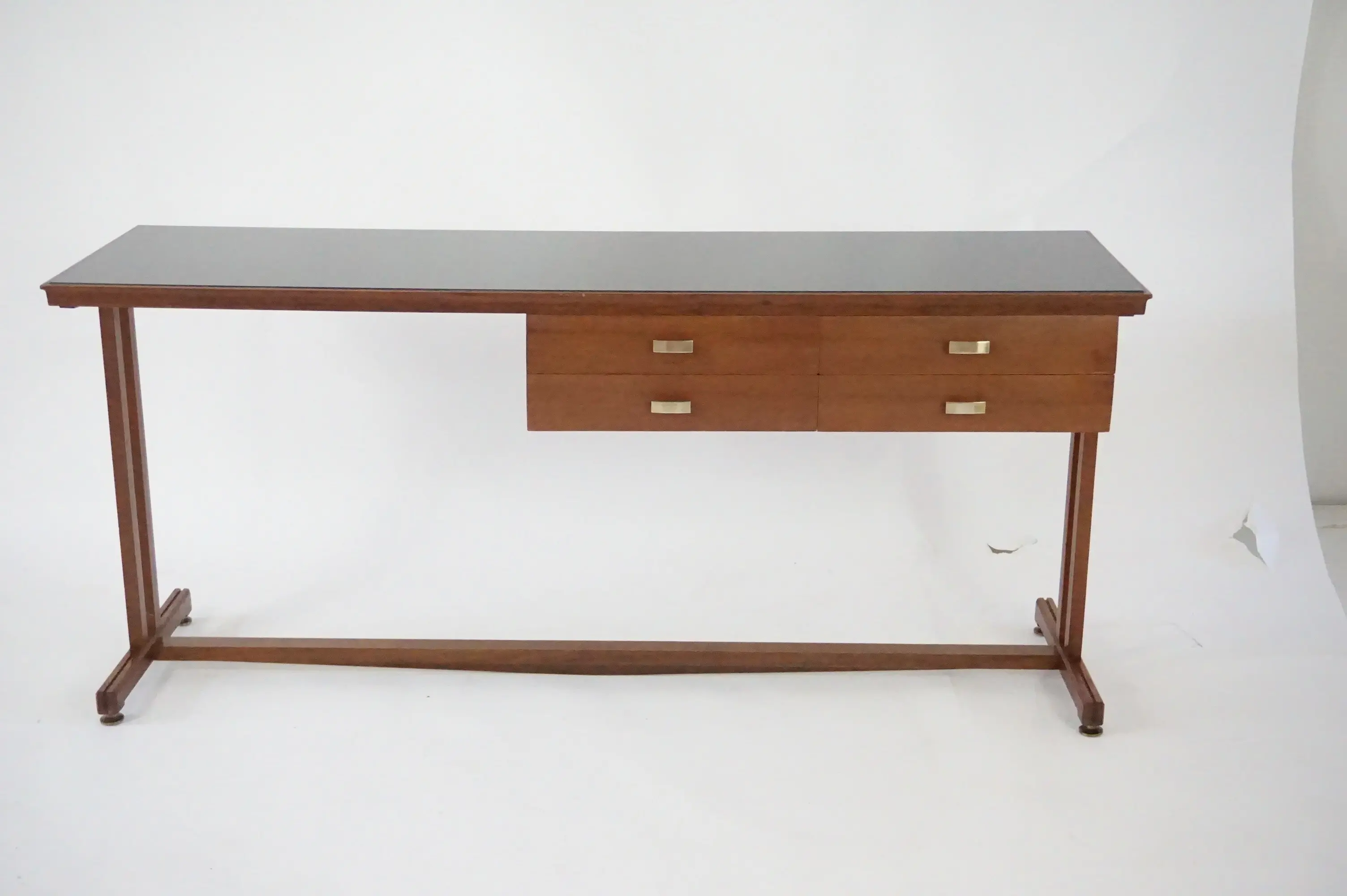 pair of Silvio Cavatorta large consolle tables, dressing tables, 1950 — image 3