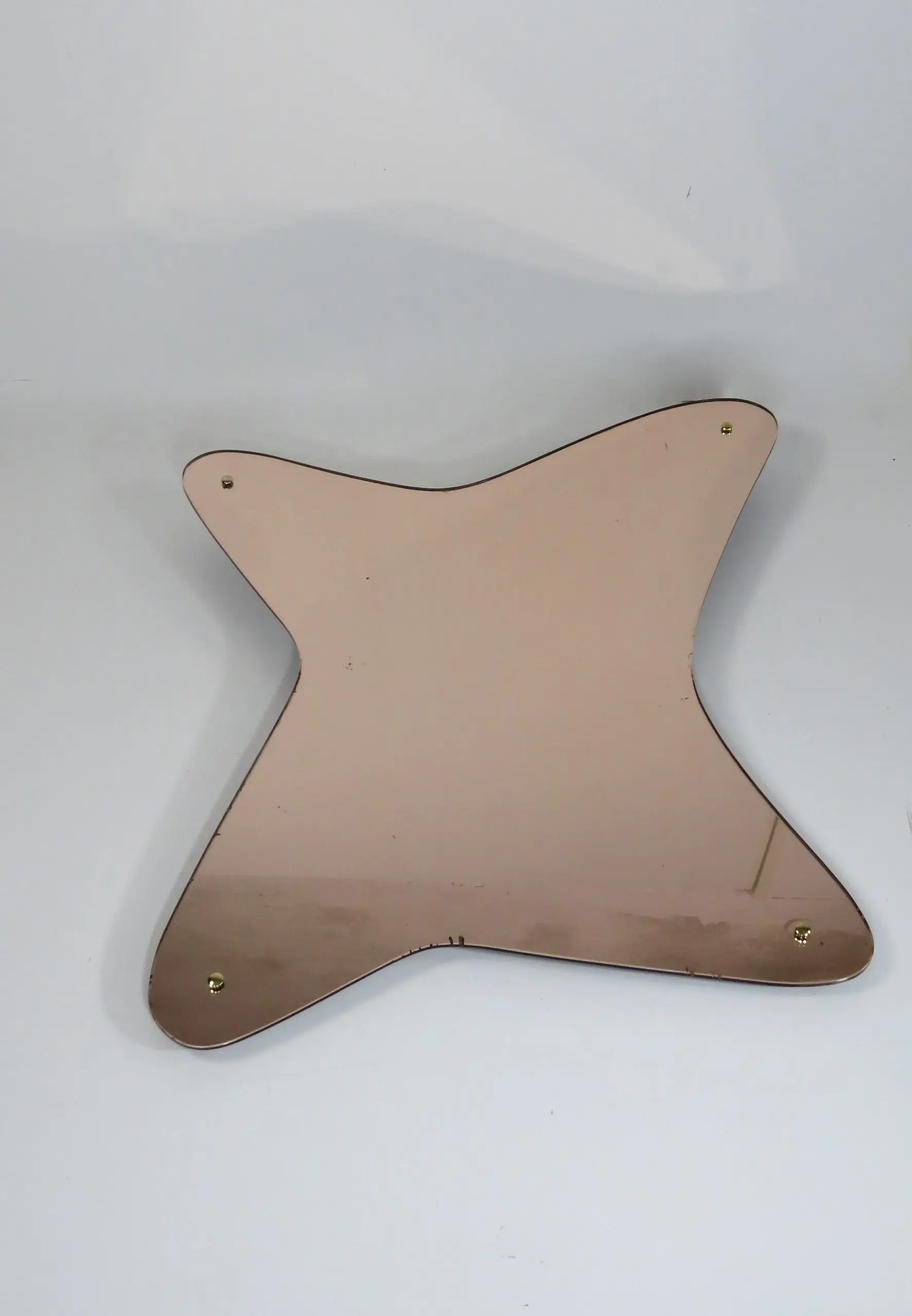 Rare Large Italian Pink Wall Mirror, Irregular Shape, circa 1950 — image 3