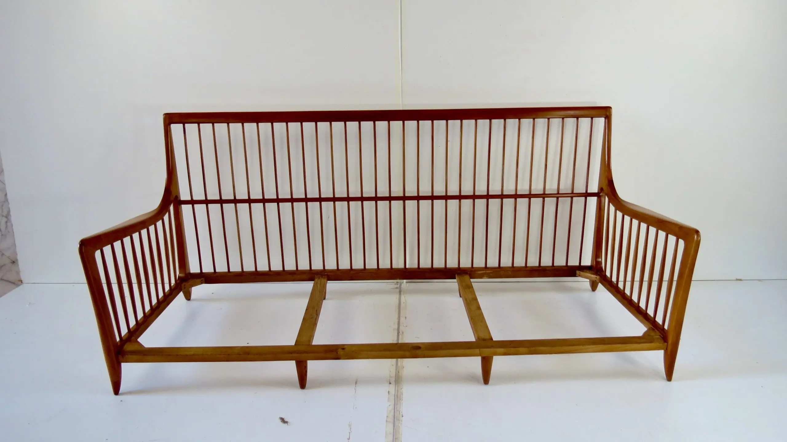 Rare Large Paolo Buffa Cherrywood Green Sofa, 1942 — photo 18