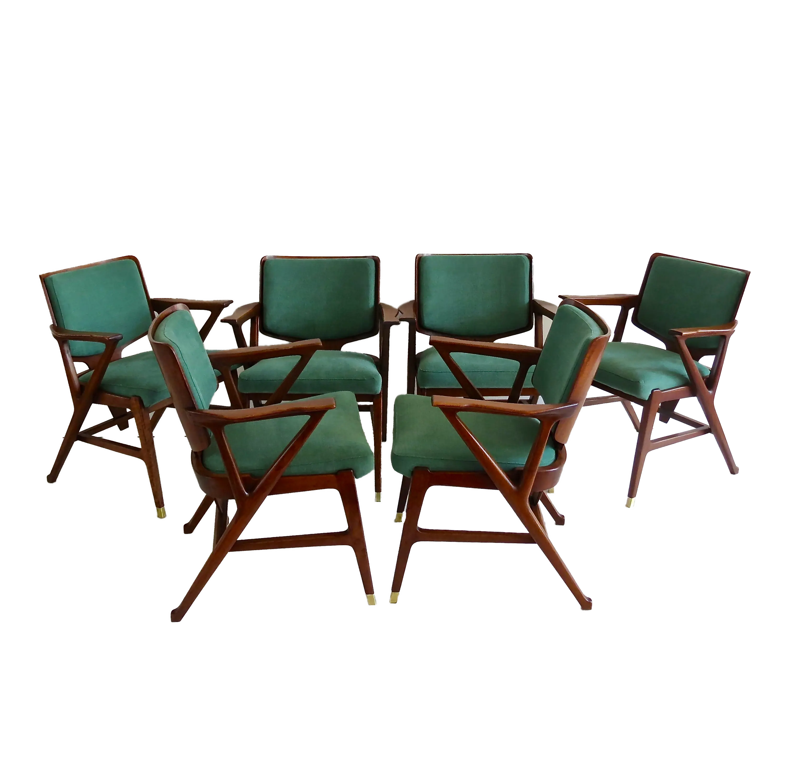 Important and rare set of six Cassina dining armchairs, 1950 — photo 26