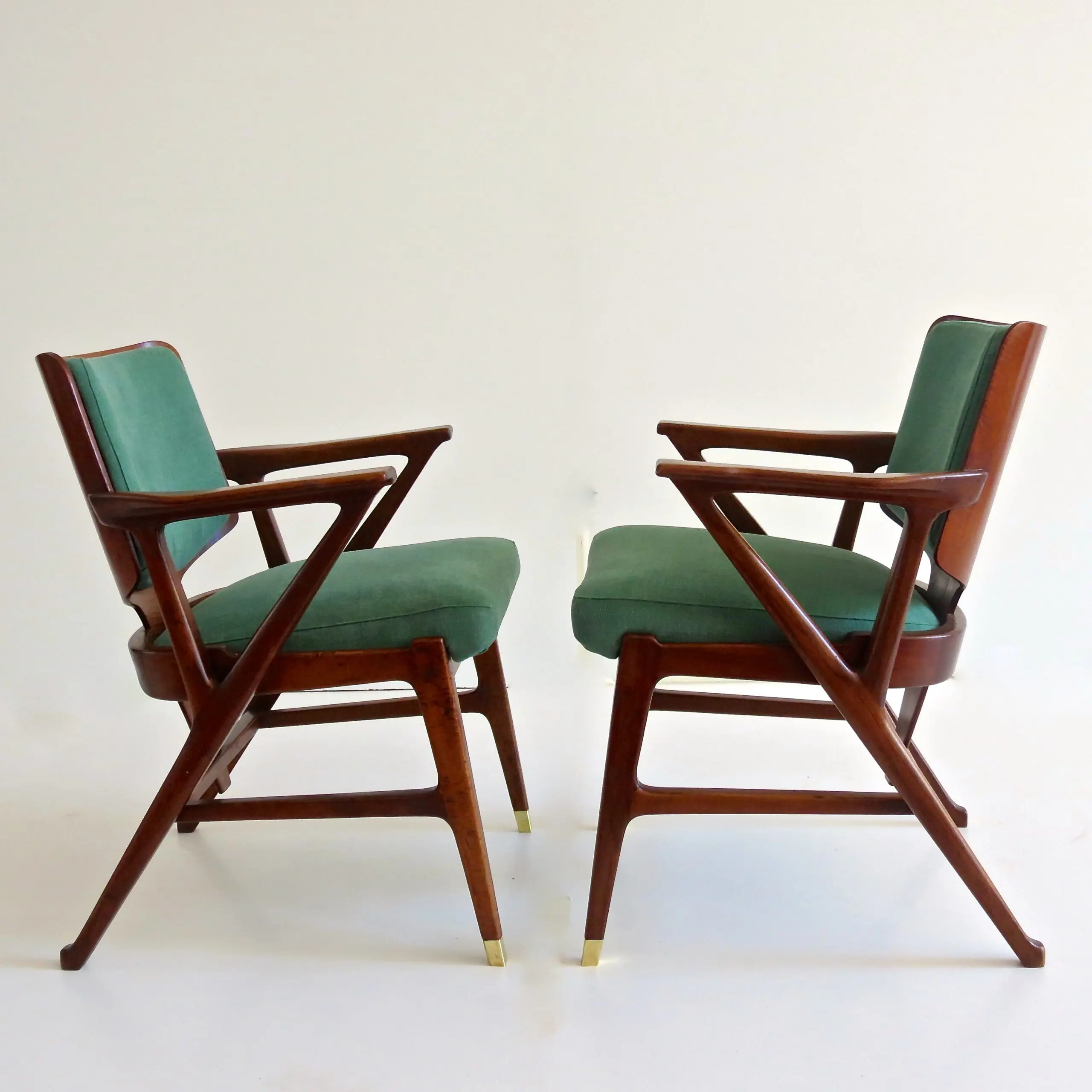 Important and rare set of six Cassina dining armchairs, 1950 — image 3
