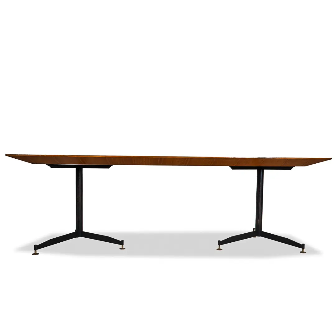 Gio Ponti Large Walnut Diamond Table from San Francesco Fopponino Milan, 1961 — image 2