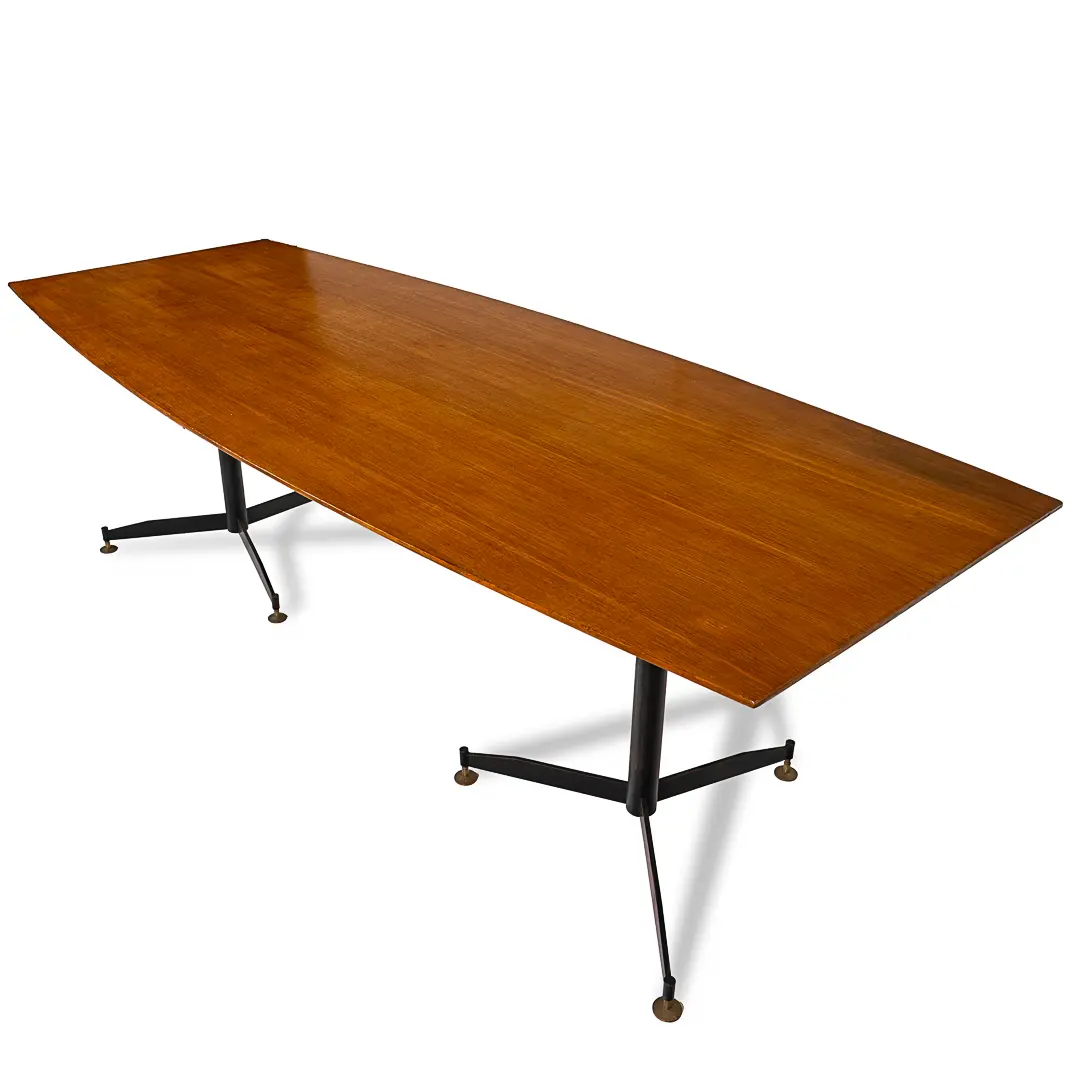 Gio Ponti Large Walnut Diamond Table from San Francesco Fopponino Milan, 1961 — photo 7