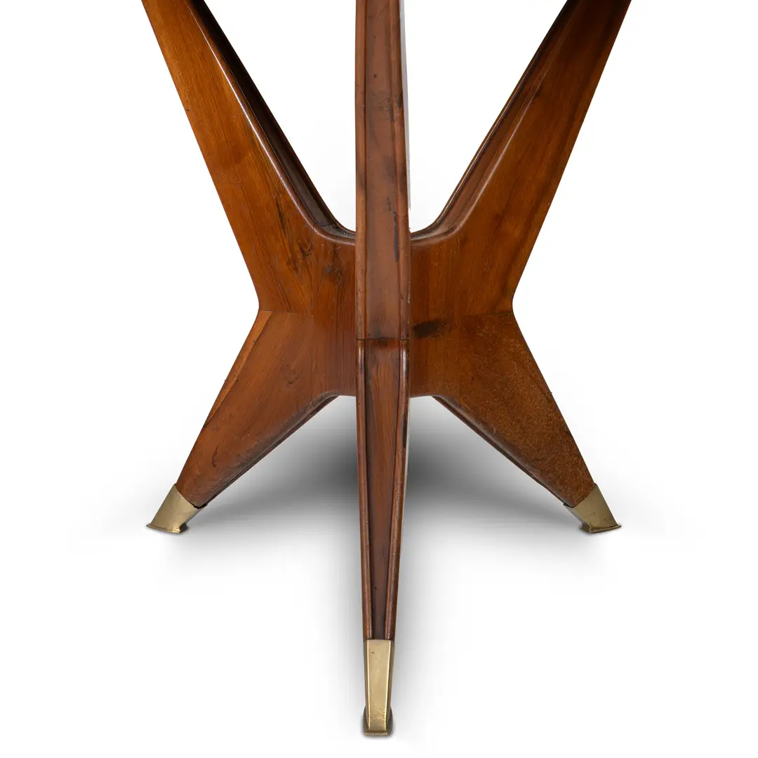 Ico Parisi Round Walnut Dining Table, Three Feet, 1950 — photo 7