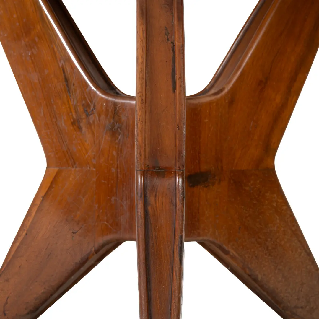 Ico Parisi Round Walnut Dining Table, Three Feet, 1950 — photo 8