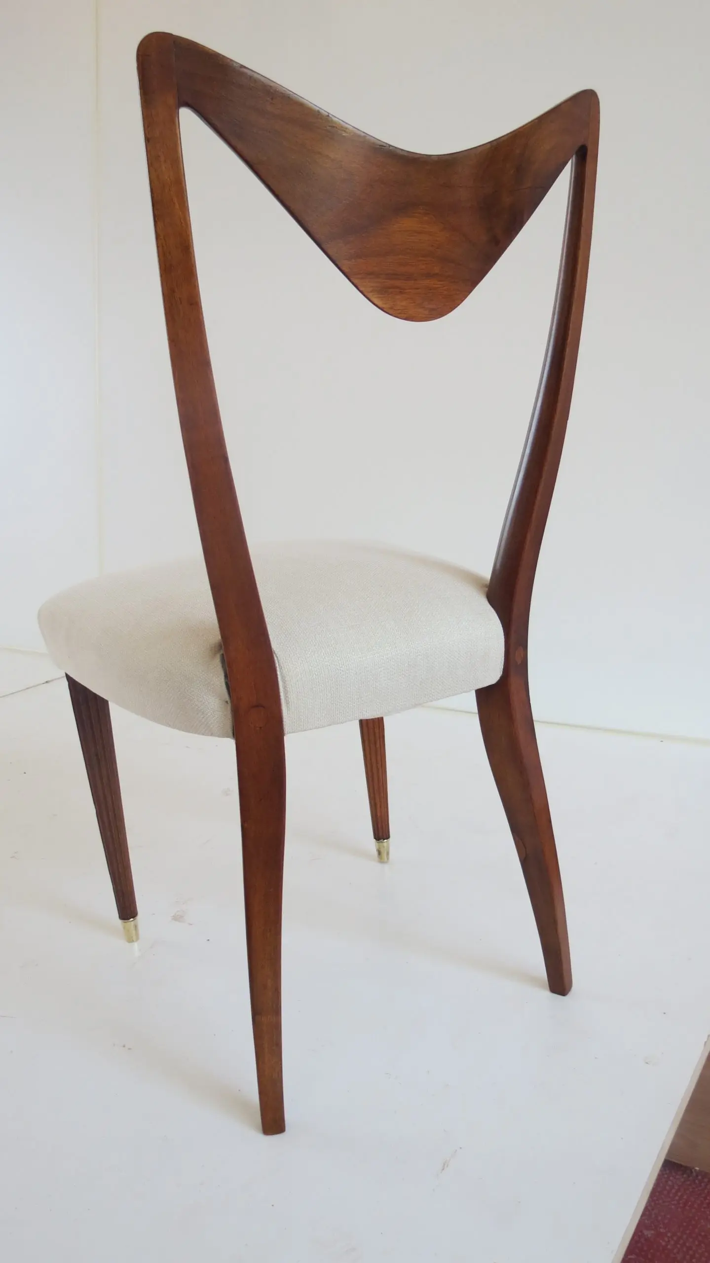 Set of Seven Walnut Dining Room Chairs by Arch, Carlo Enrico Rava, Milano, 1940 — photo 16