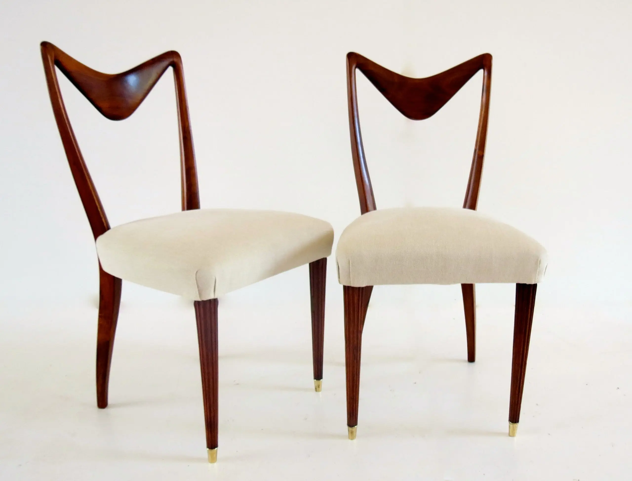 Set of Seven Walnut Dining Room Chairs by Arch, Carlo Enrico Rava, Milano, 1940 — photo 5