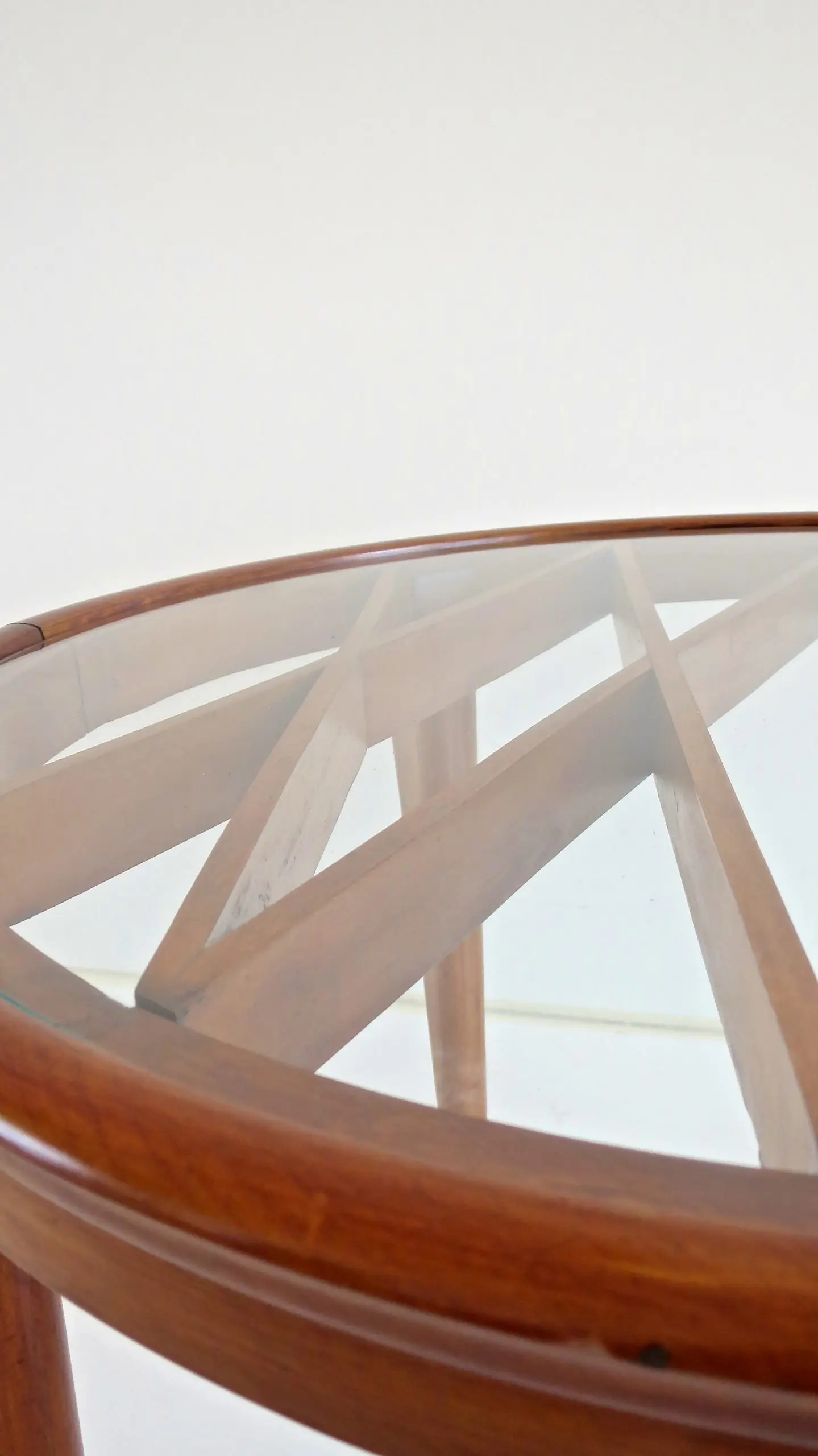 Grid Pattern Walnut Coffee Table Style Gio Ponti, 1940 — photo 5