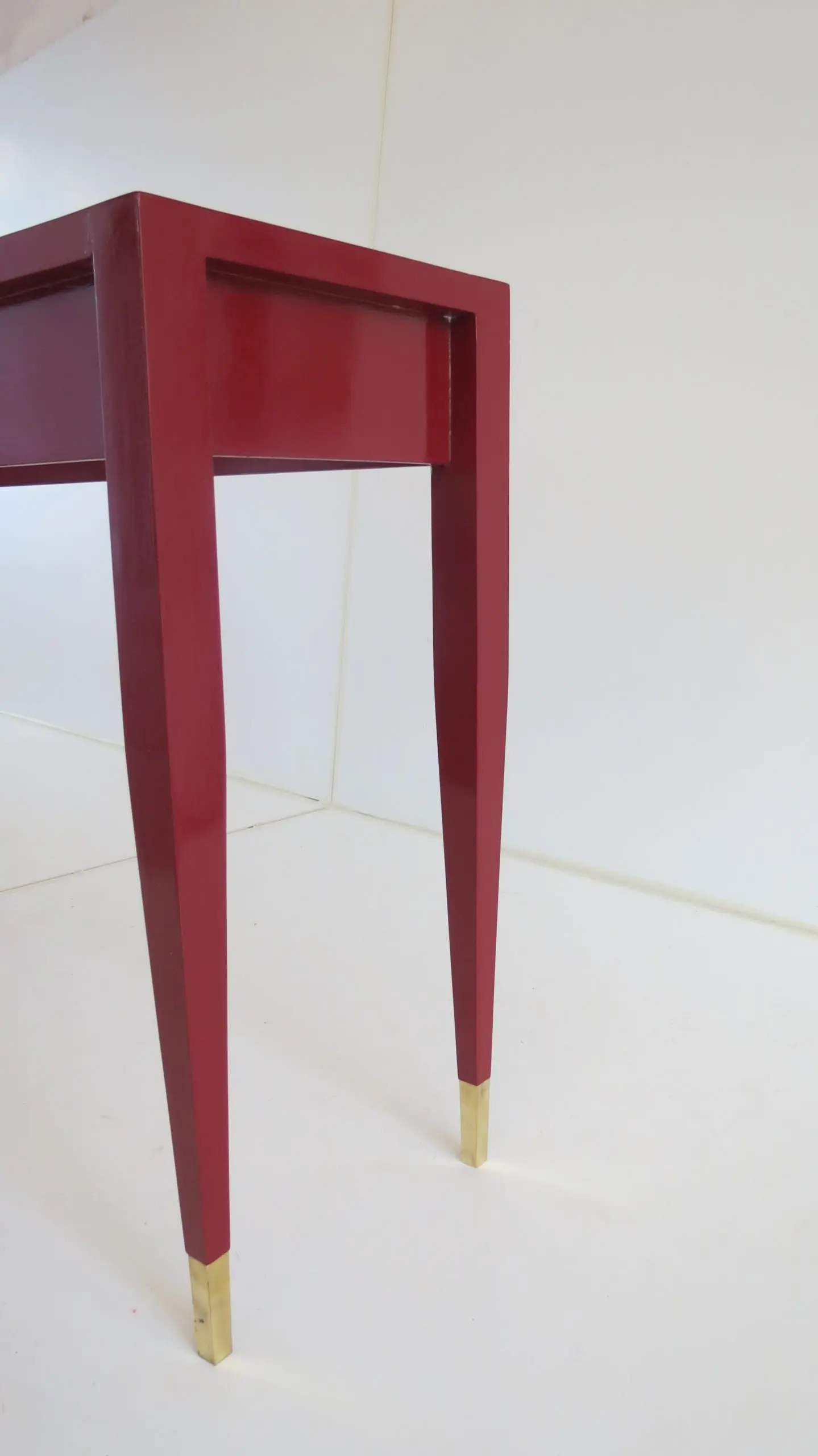 Gio Ponti Pair of Red Laquered Console from Hotel PdP, Roma, 1964 — photo 10