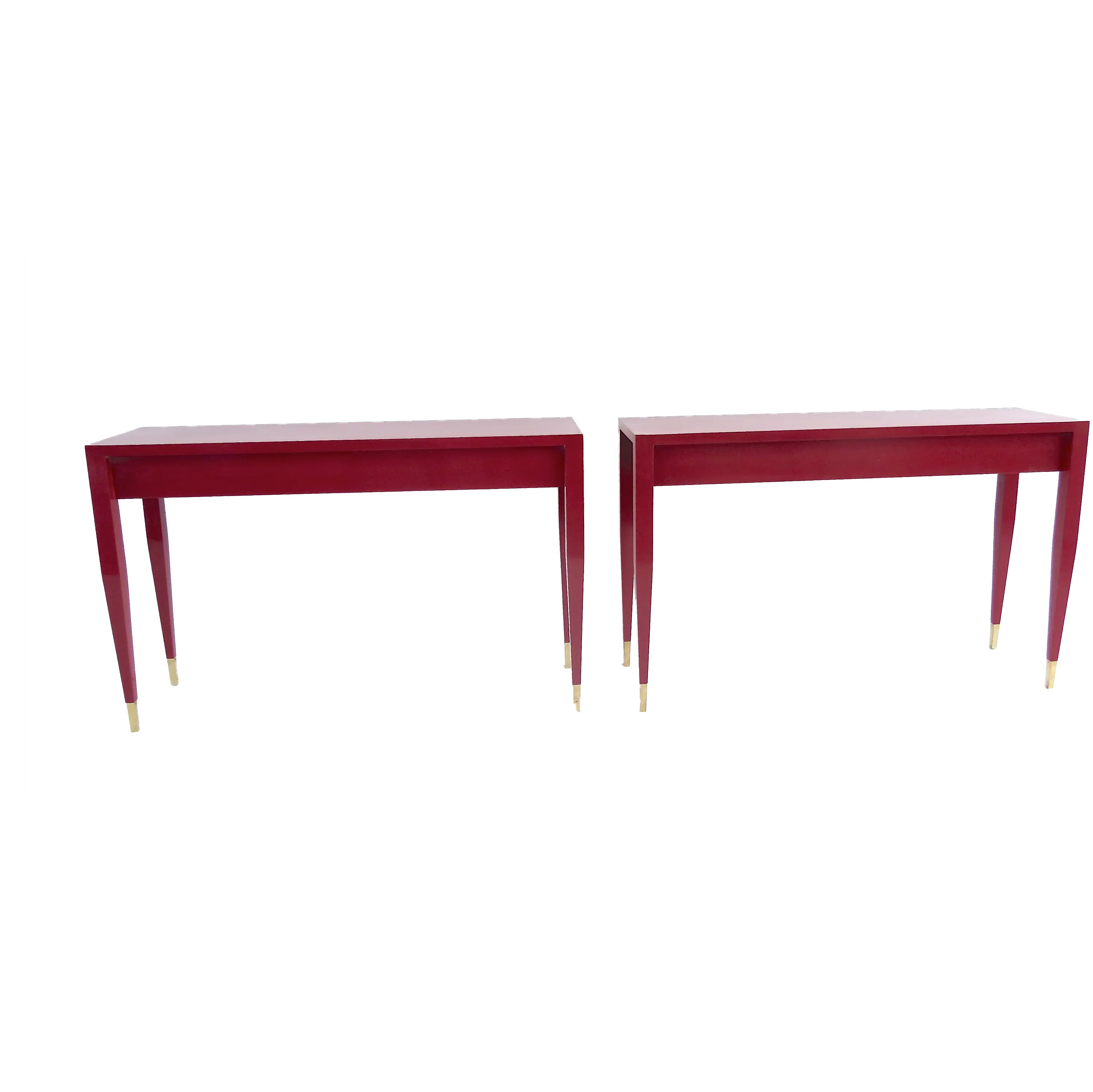 Gio Ponti Pair of Red Laquered Console from Hotel PdP, Roma, 1964 — photo 19