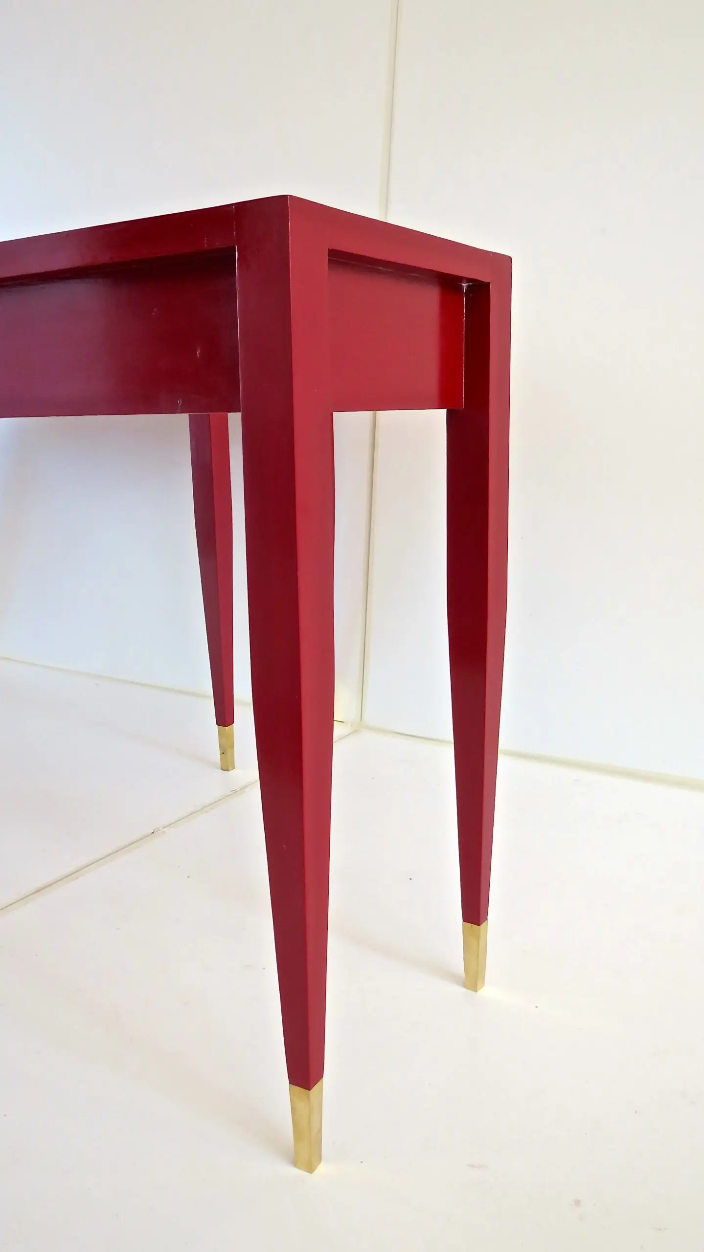 Gio Ponti Pair of Red Laquered Console from Hotel PdP, Roma, 1964 — photo 9