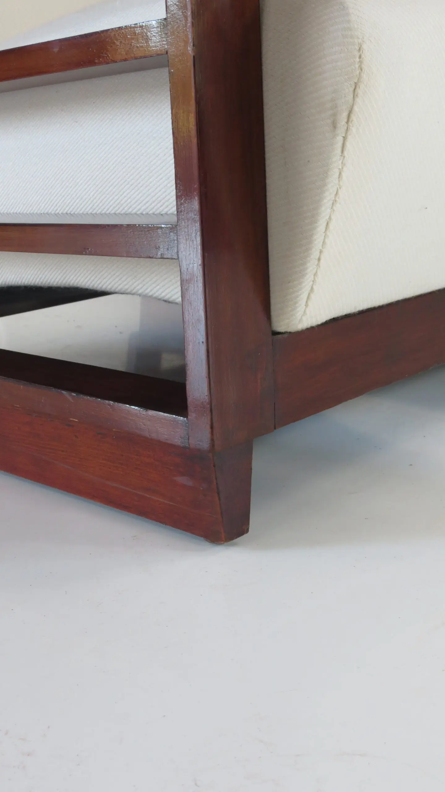 Fine Pair of Mario Quarti Rationalist Beech White Lounge Chairs, 1940 — photo 6
