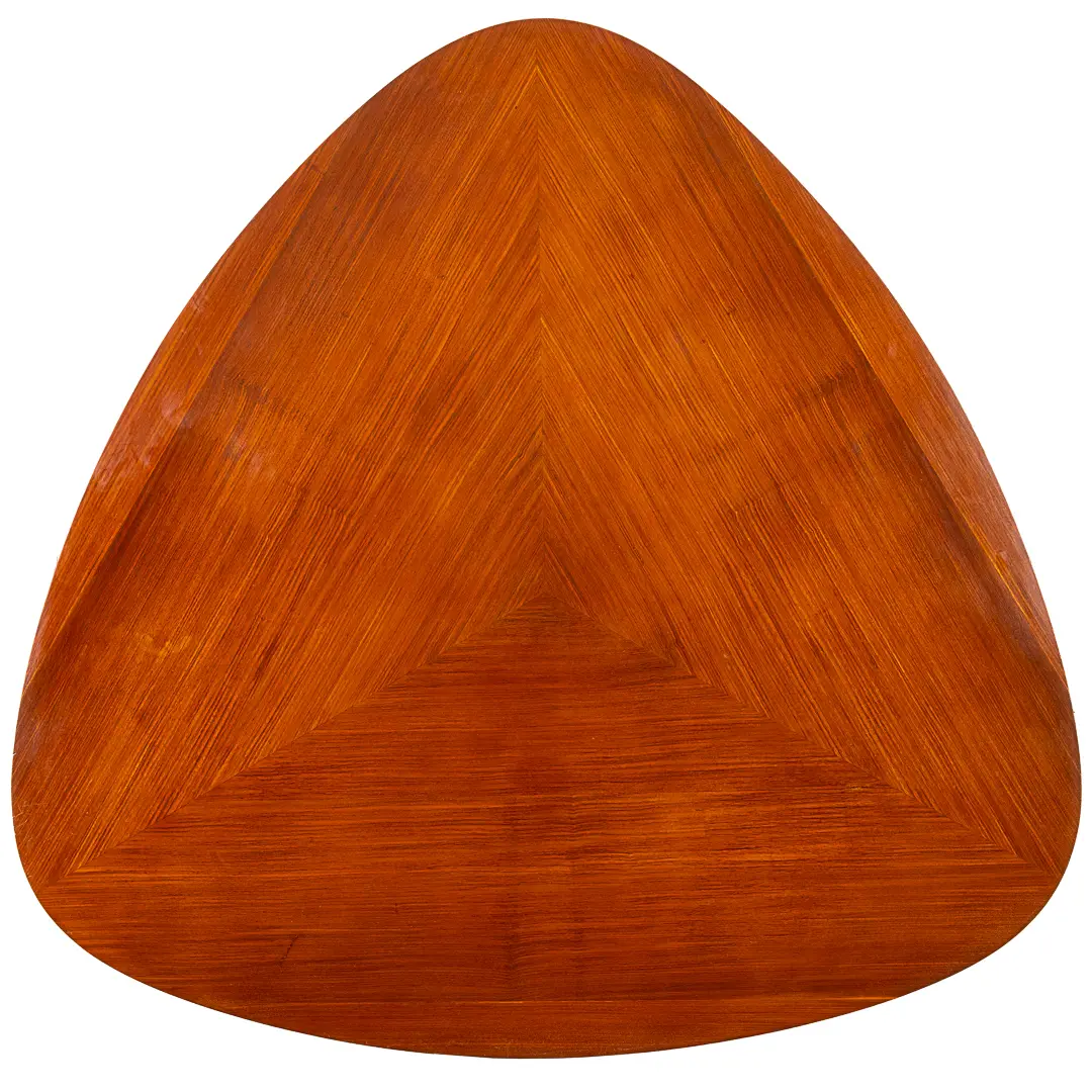 Fine Three Feet Silvio Cavatorta Large Teak Triangular Round Dining Table, 1950 — photo 11