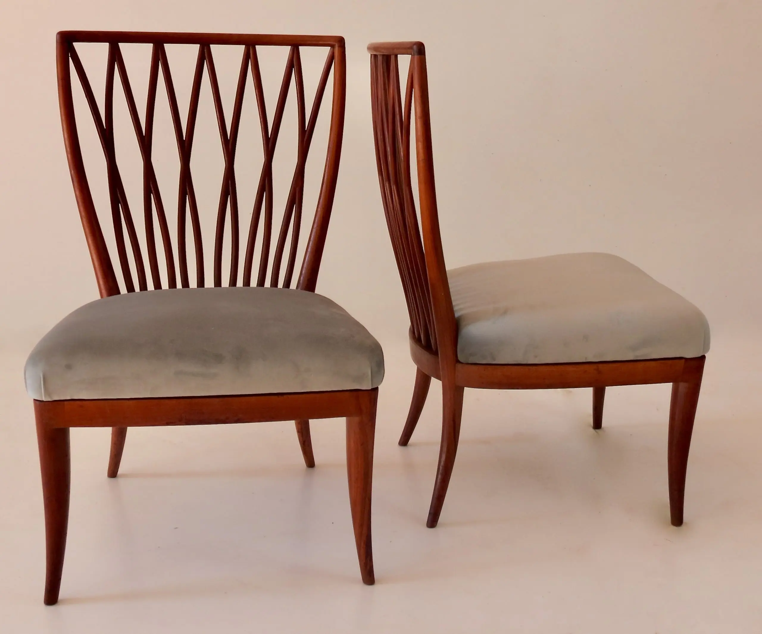 Pair of Andrea Busiri Vici Cherrywood Lounge Chairs, 1940 — photo 14
