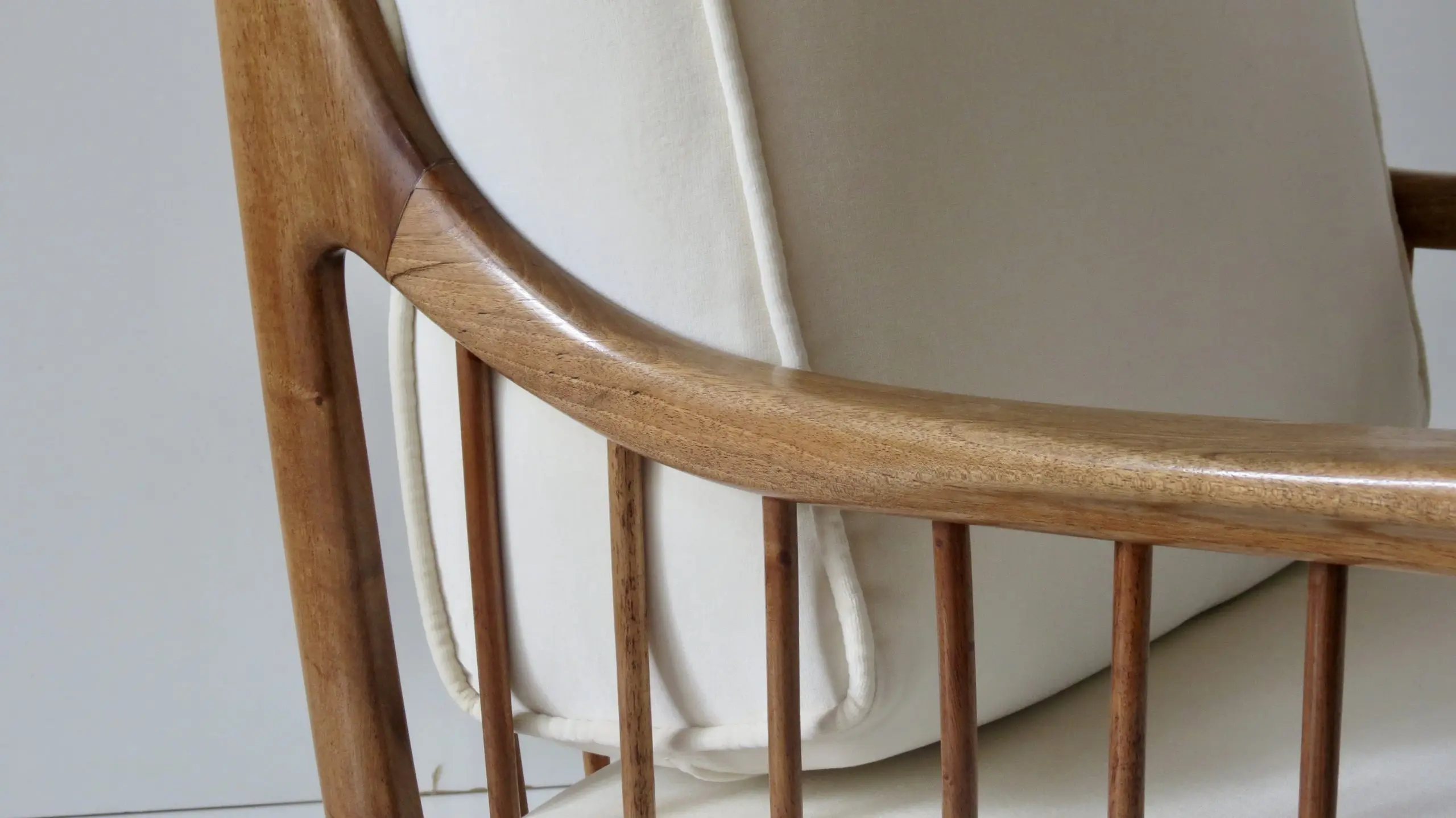 Rare Paolo Buffa White Cherrywood Armchair 118/F, 1950 — photo 8