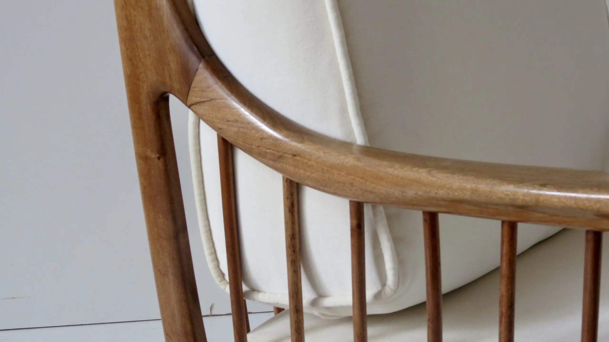 Rare Paolo Buffa White Cherrywood Armchair 118/F, 1950 — photo 6