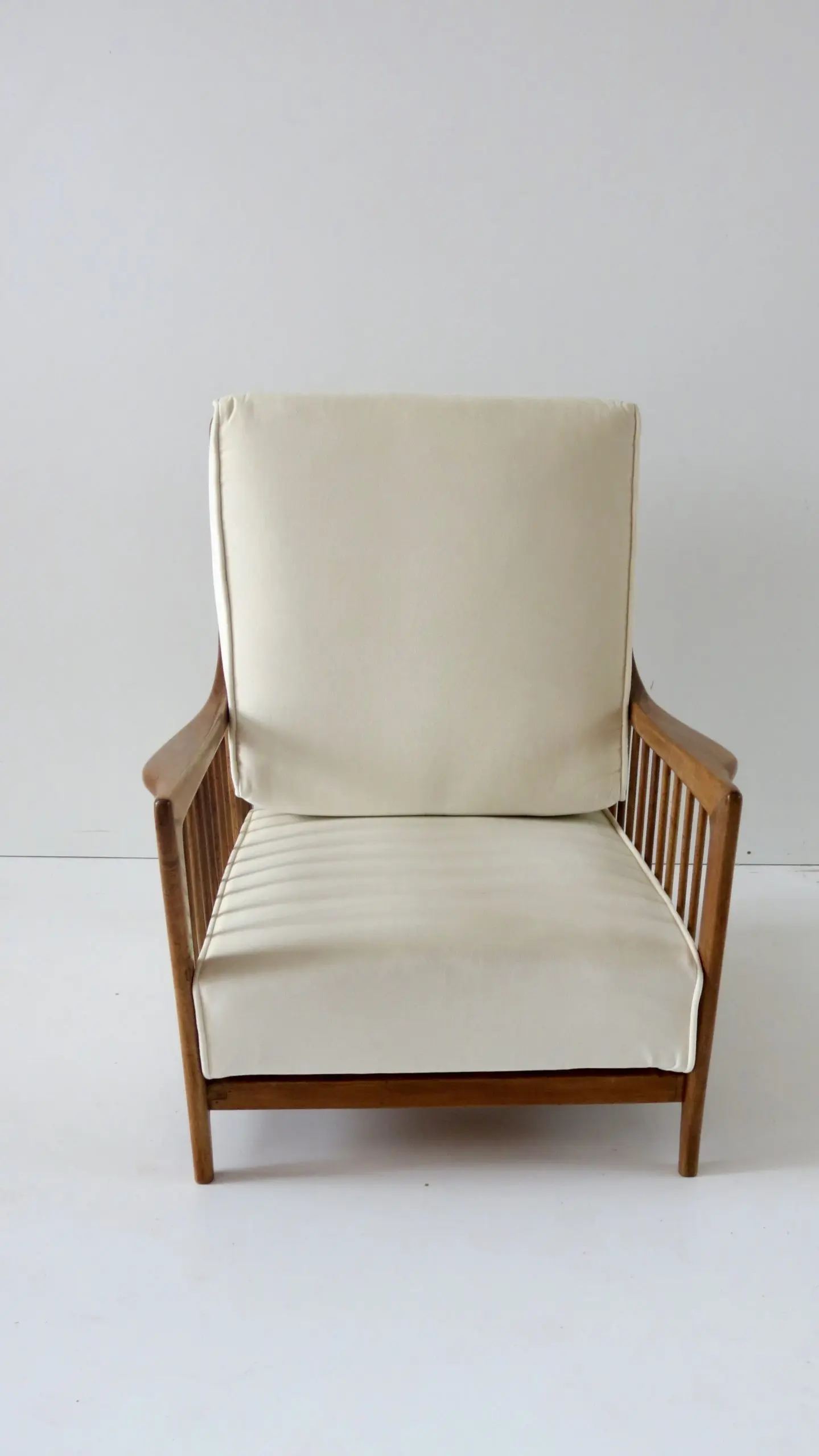 Rare Paolo Buffa White Cherrywood Armchair 118/F, 1950 — photo 23