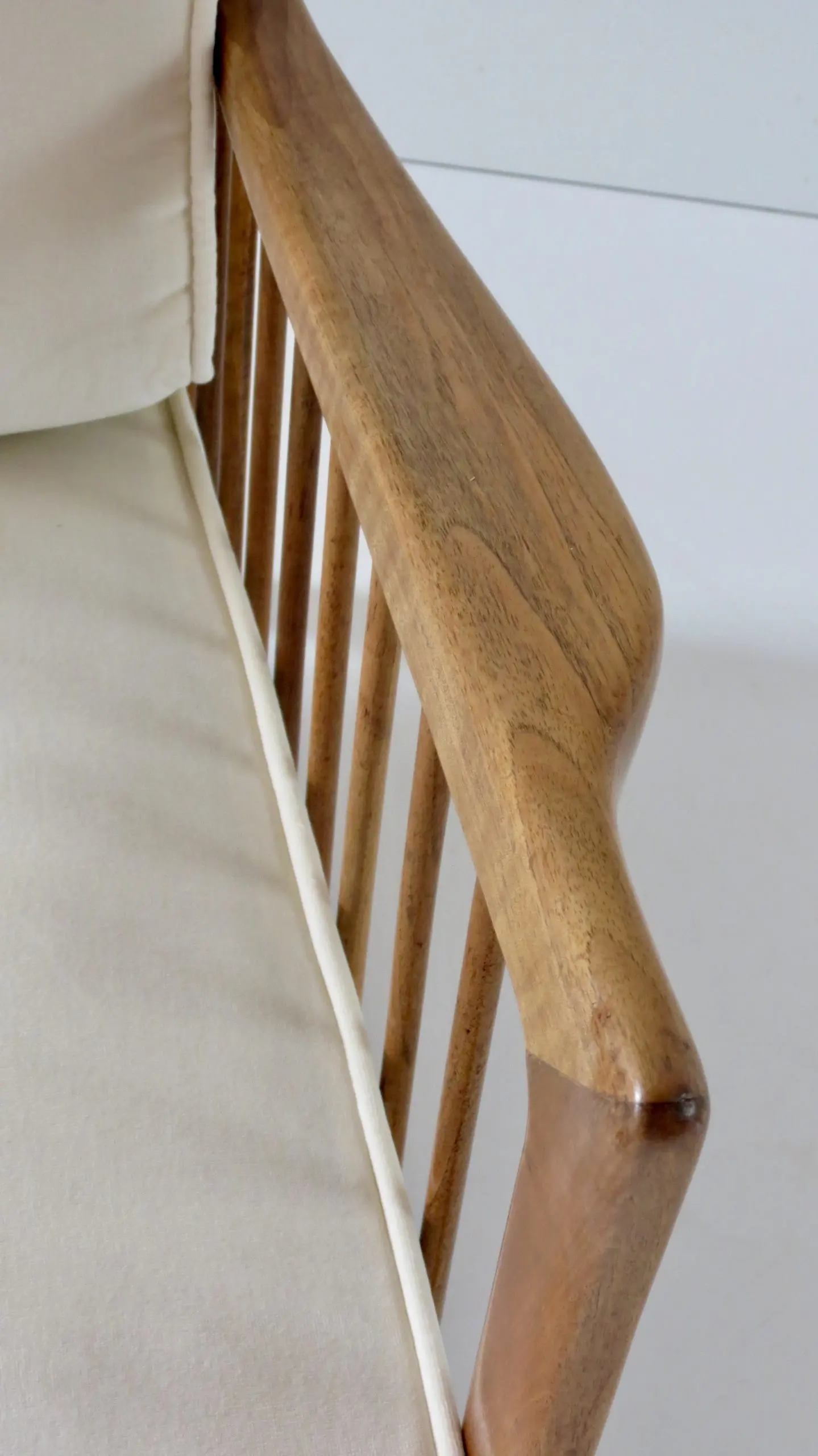 Rare Paolo Buffa White Cherrywood Armchair 118/F, 1950 — photo 10