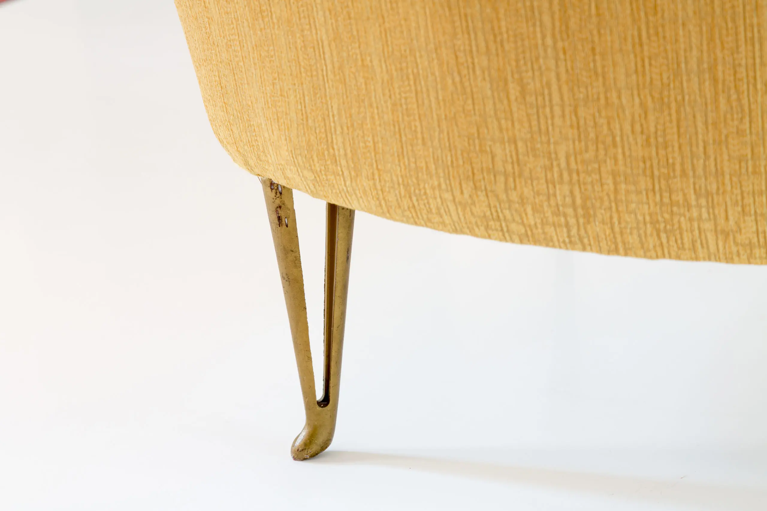 Elegant yellow Armchair by Melchiorre Bega , 1950 — photo 6