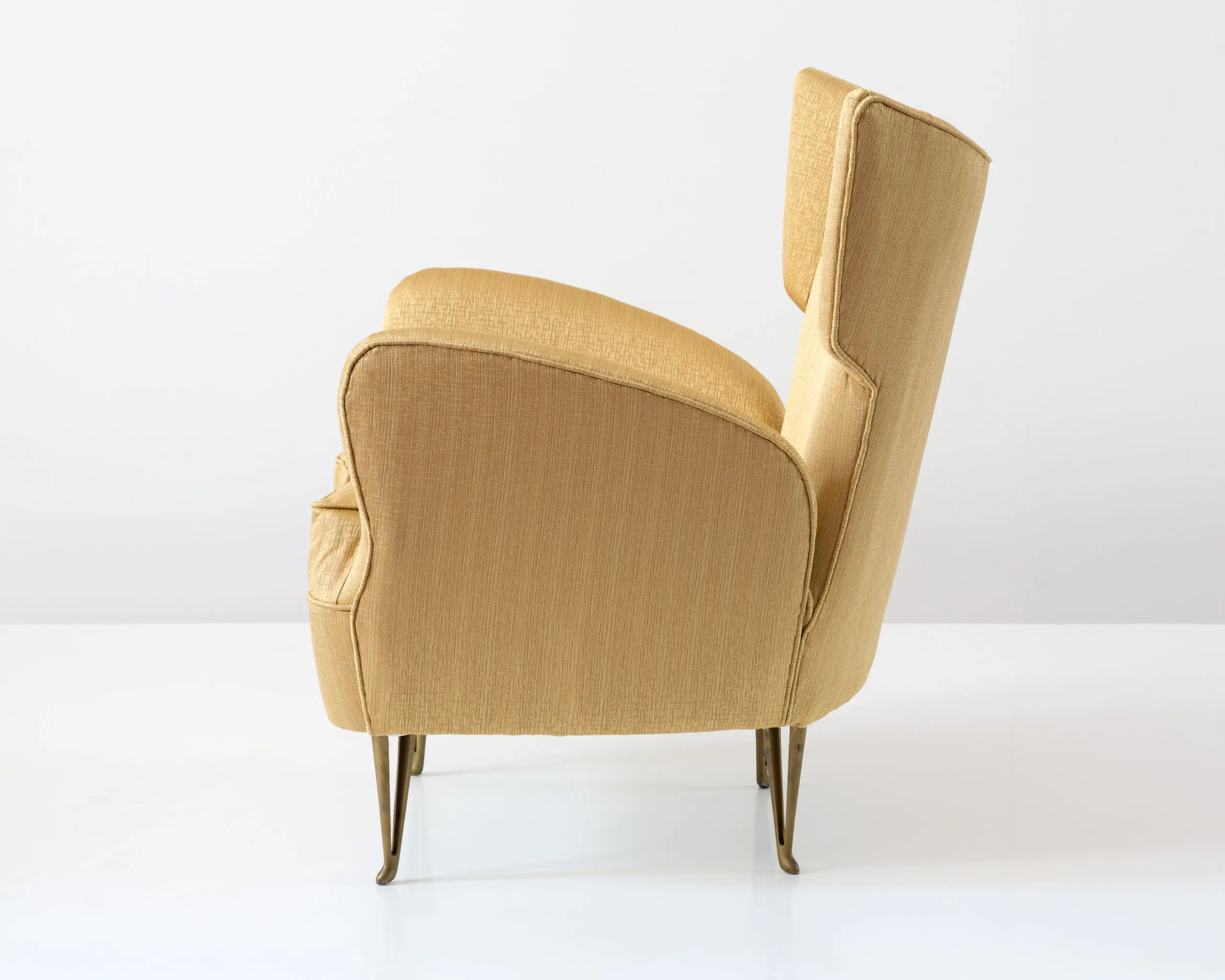 Elegant yellow Armchair by Melchiorre Bega , 1950 — photo 4