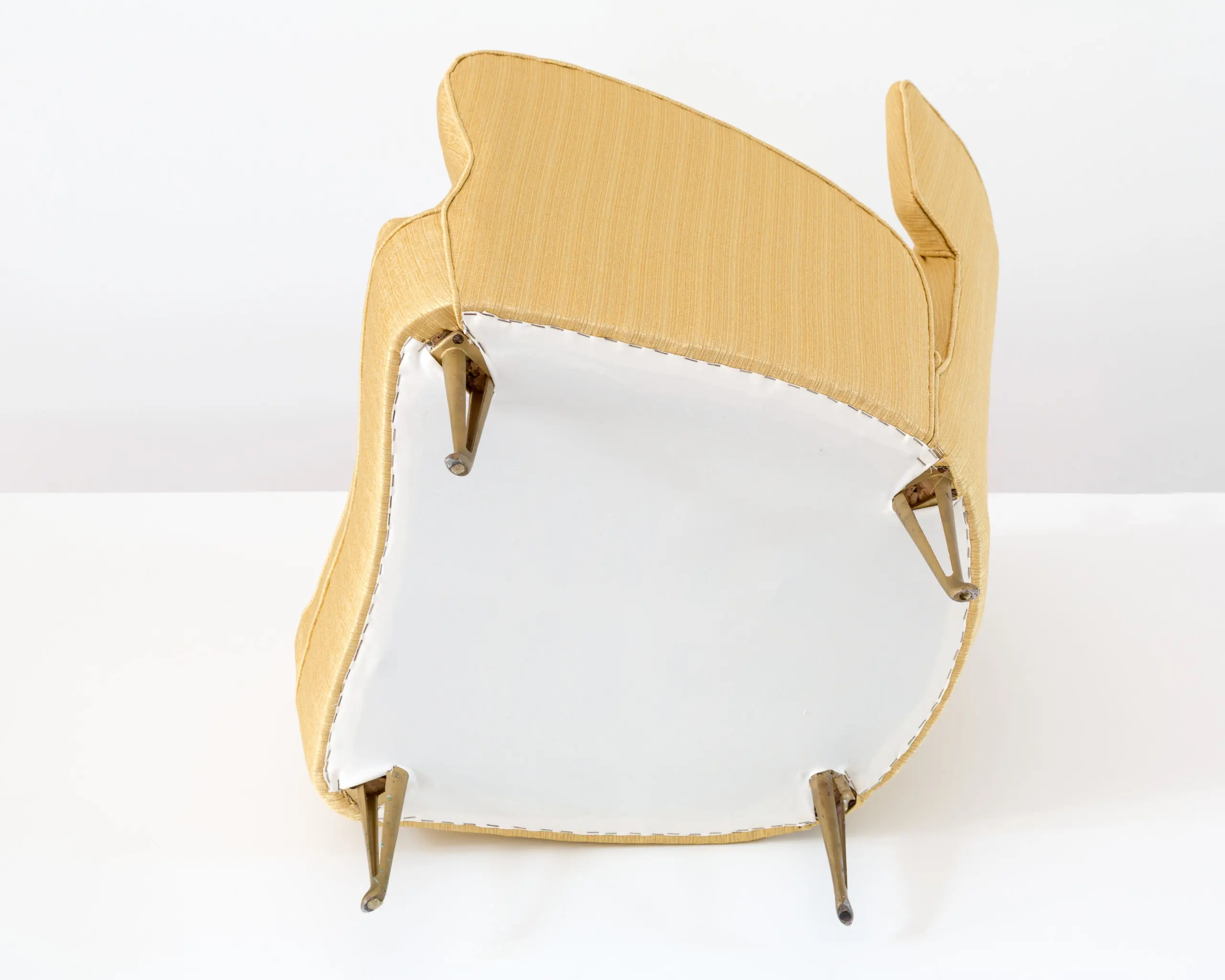 Elegant yellow Armchair by Melchiorre Bega , 1950 — photo 10