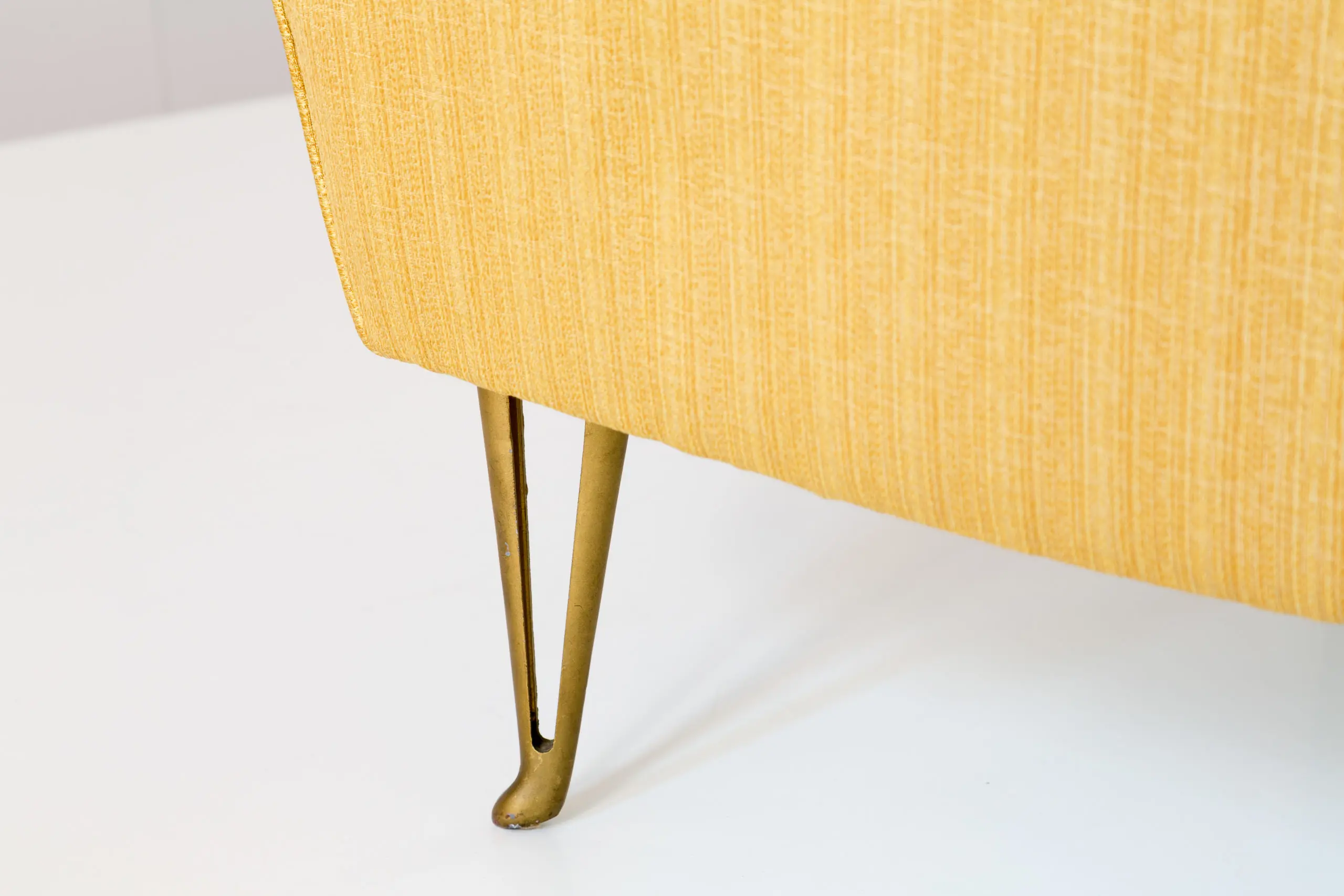 Elegant yellow Armchair by Melchiorre Bega , 1950 — photo 7