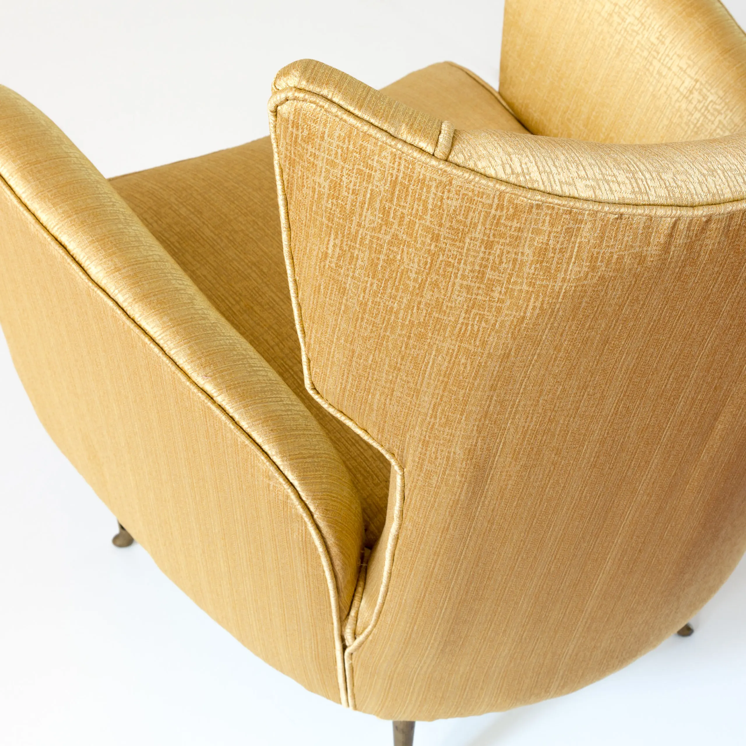 Elegant yellow Armchair by Melchiorre Bega , 1950 — photo 8