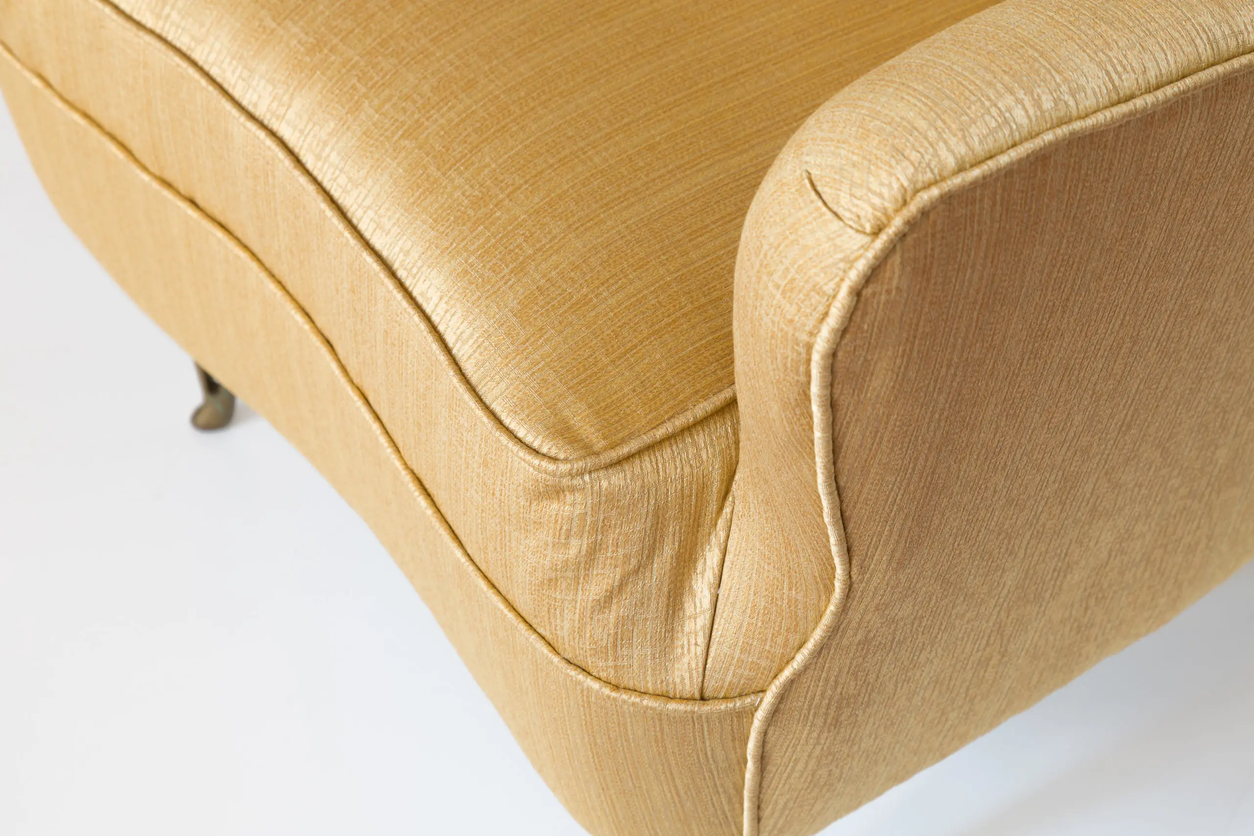 Elegant yellow Armchair by Melchiorre Bega , 1950 — photo 9