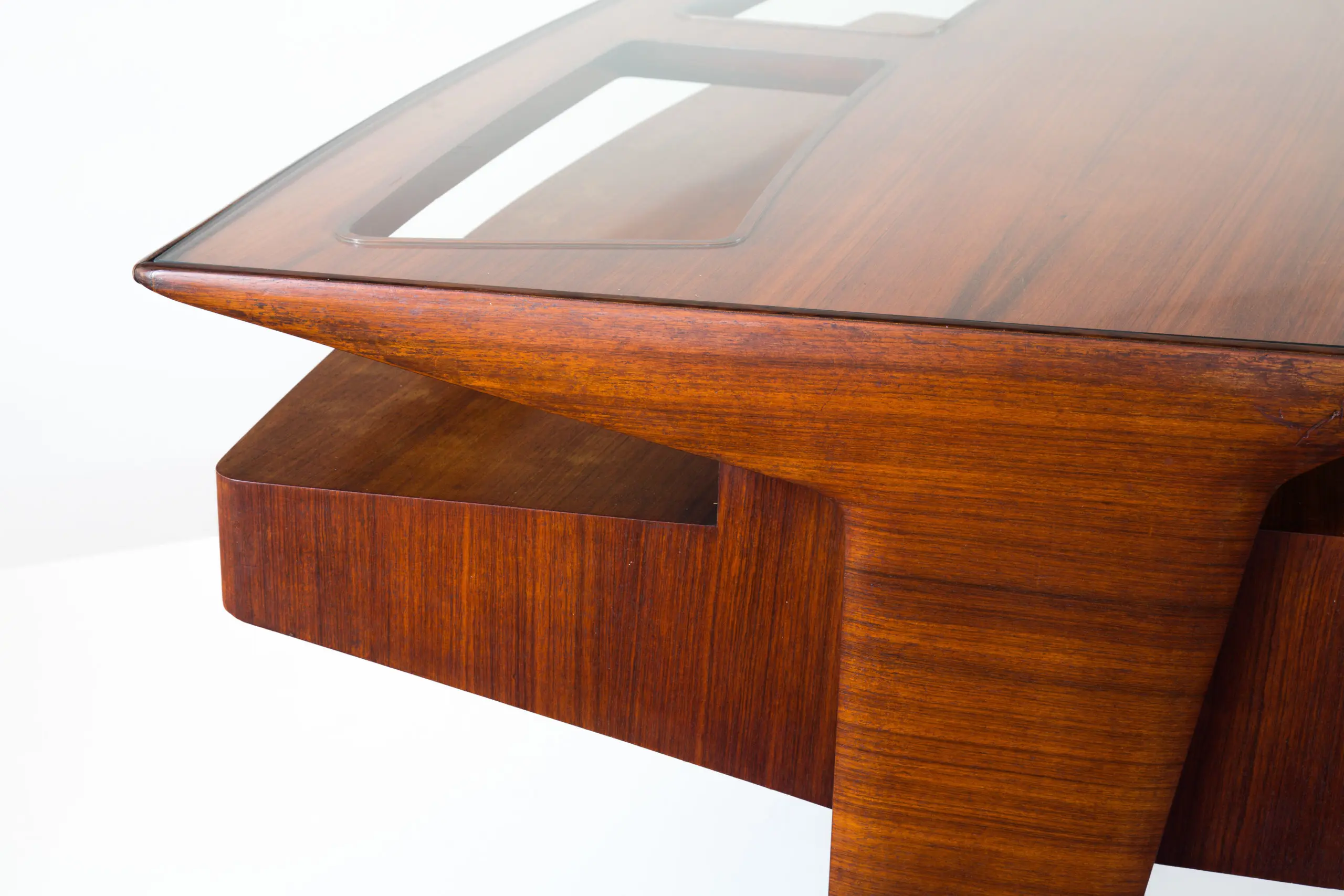 Important curved Guglielmo Ulrich Writing Desk, circa 1945 — photo 7