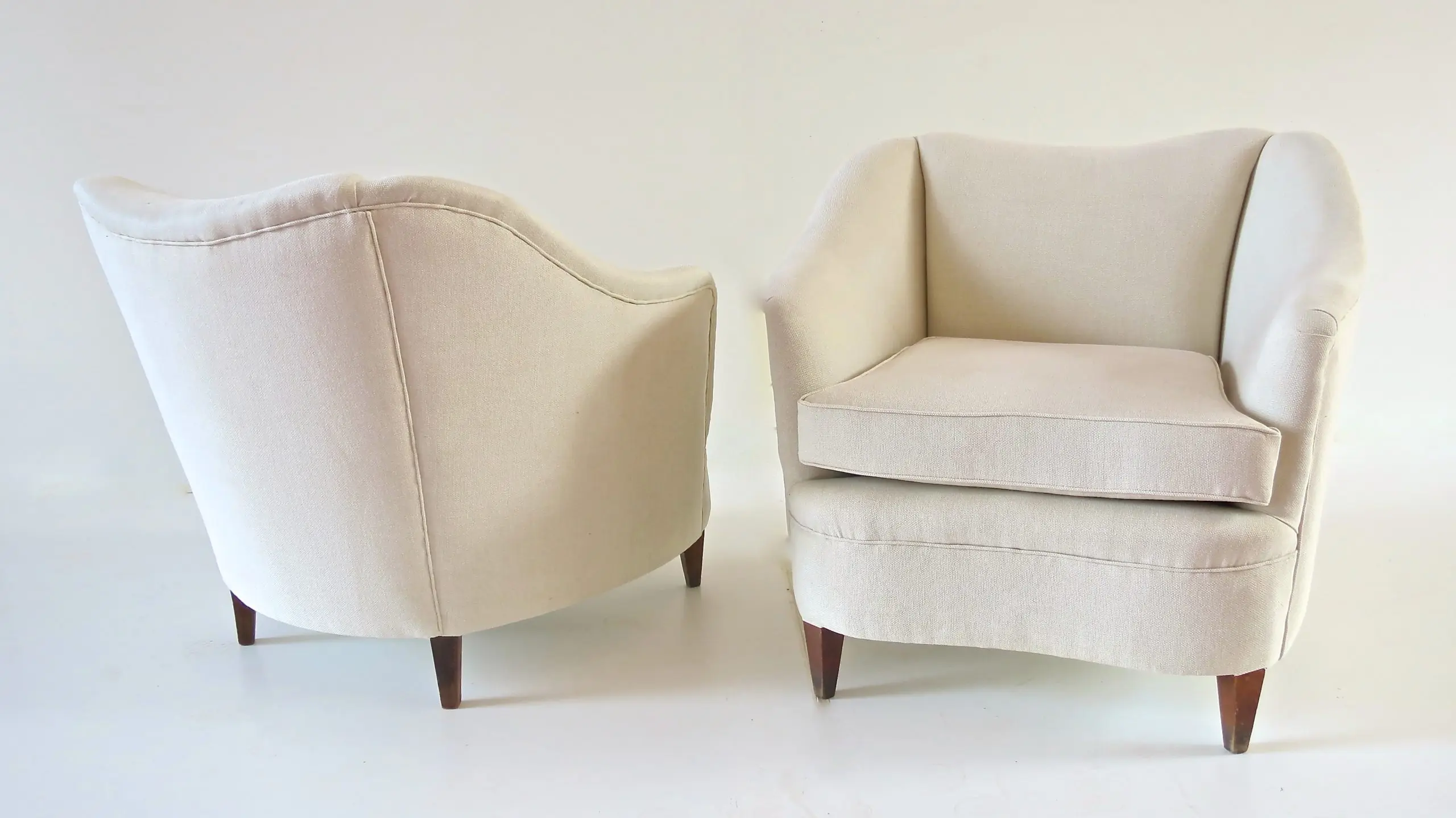 Gio Ponti Pair of White Armchairs Casa & Giardino, 1938 — photo 11