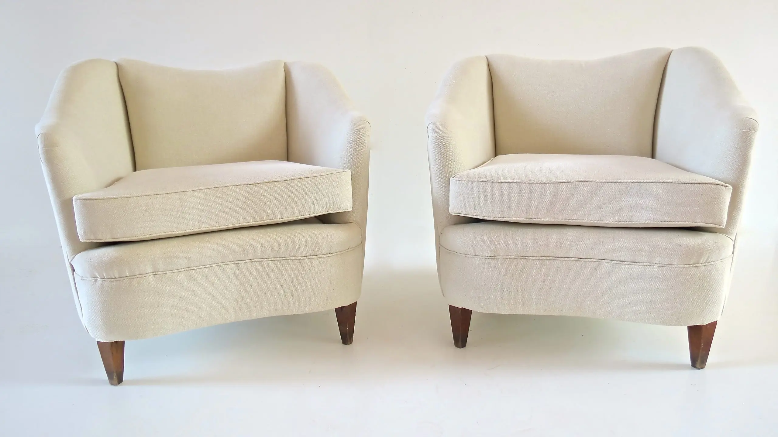 Gio Ponti Pair of White Armchairs Casa & Giardino, 1938 — photo 4
