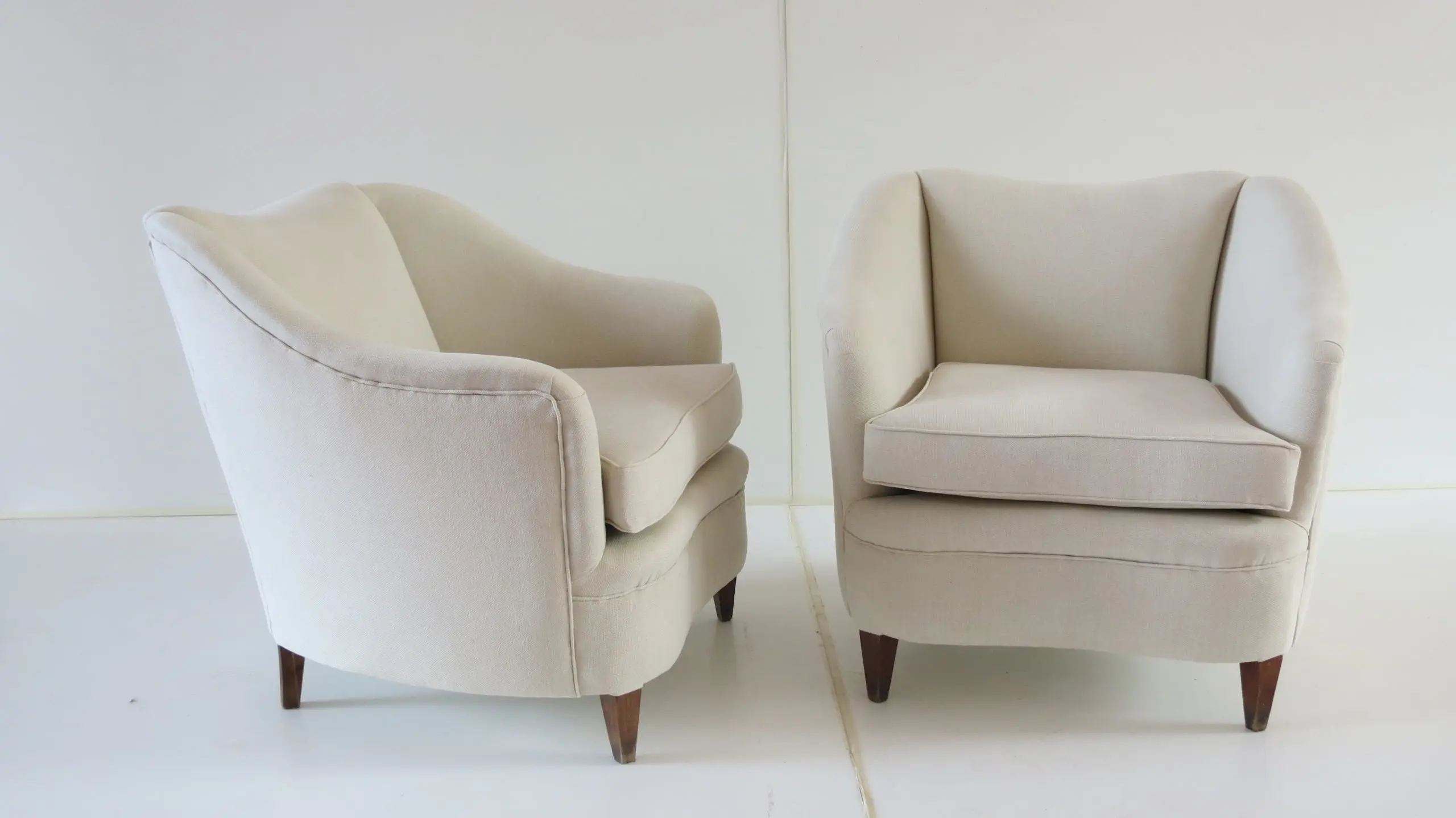 Gio Ponti Pair of White Armchairs Casa & Giardino, 1938 — photo 6