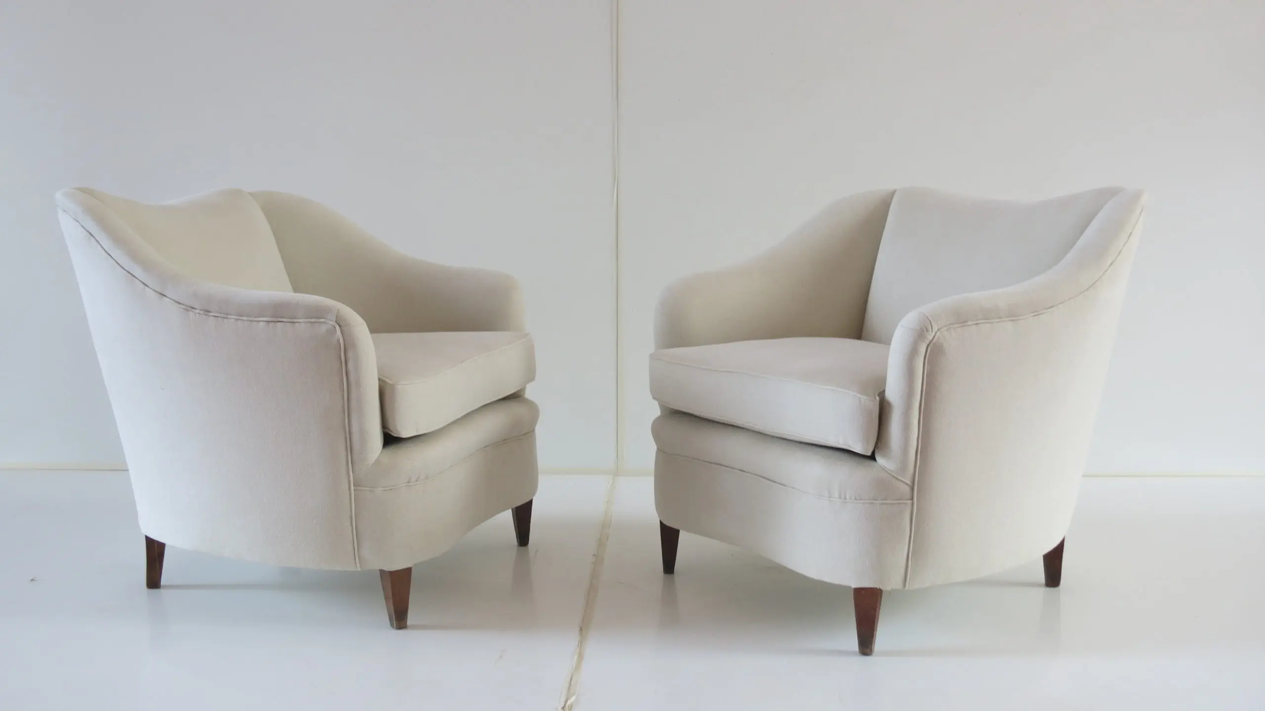 Gio Ponti Pair of White Armchairs Casa & Giardino, 1938 — photo 7