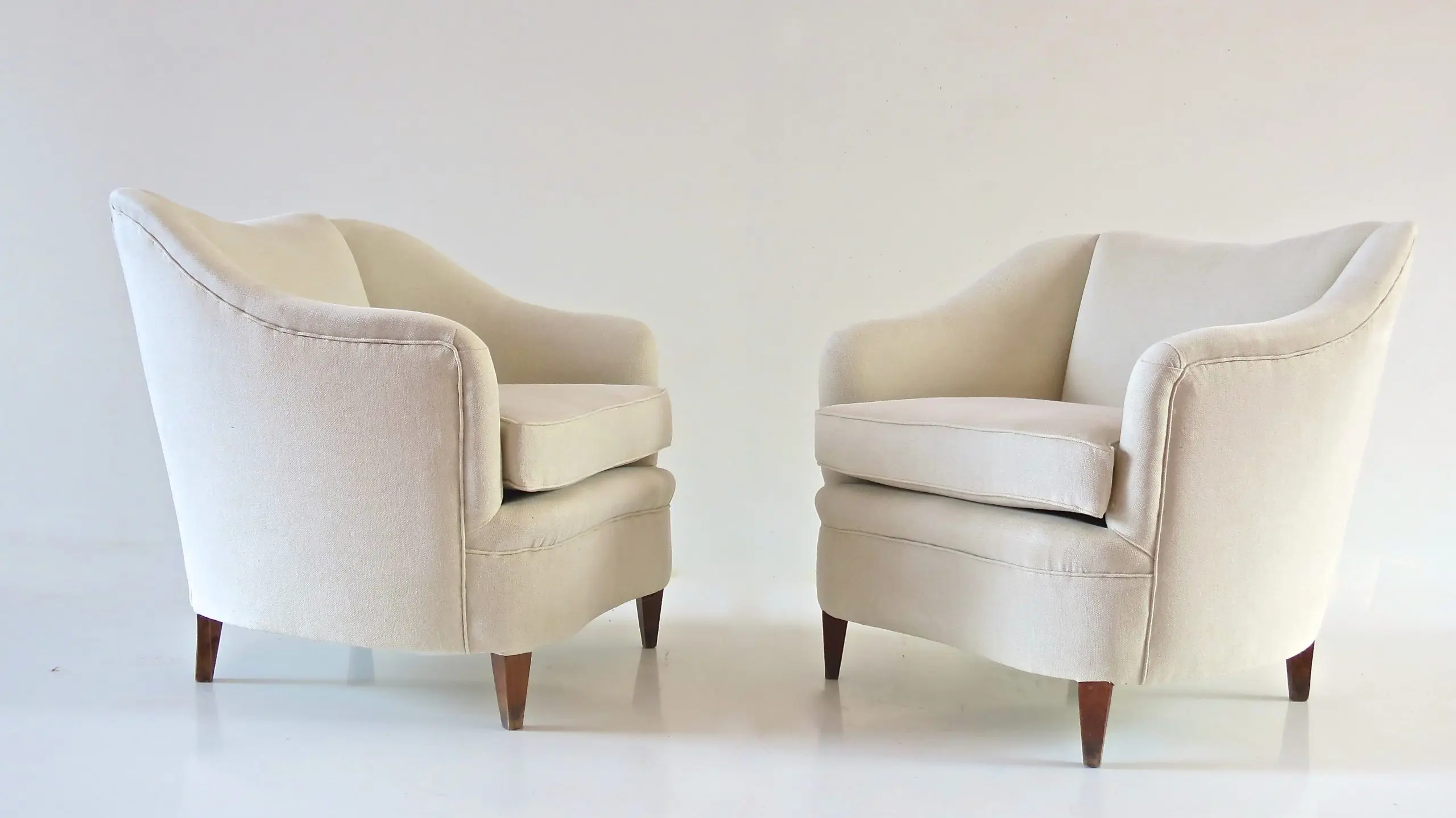 Gio Ponti Pair of White Armchairs Casa & Giardino, 1938 — photo 8