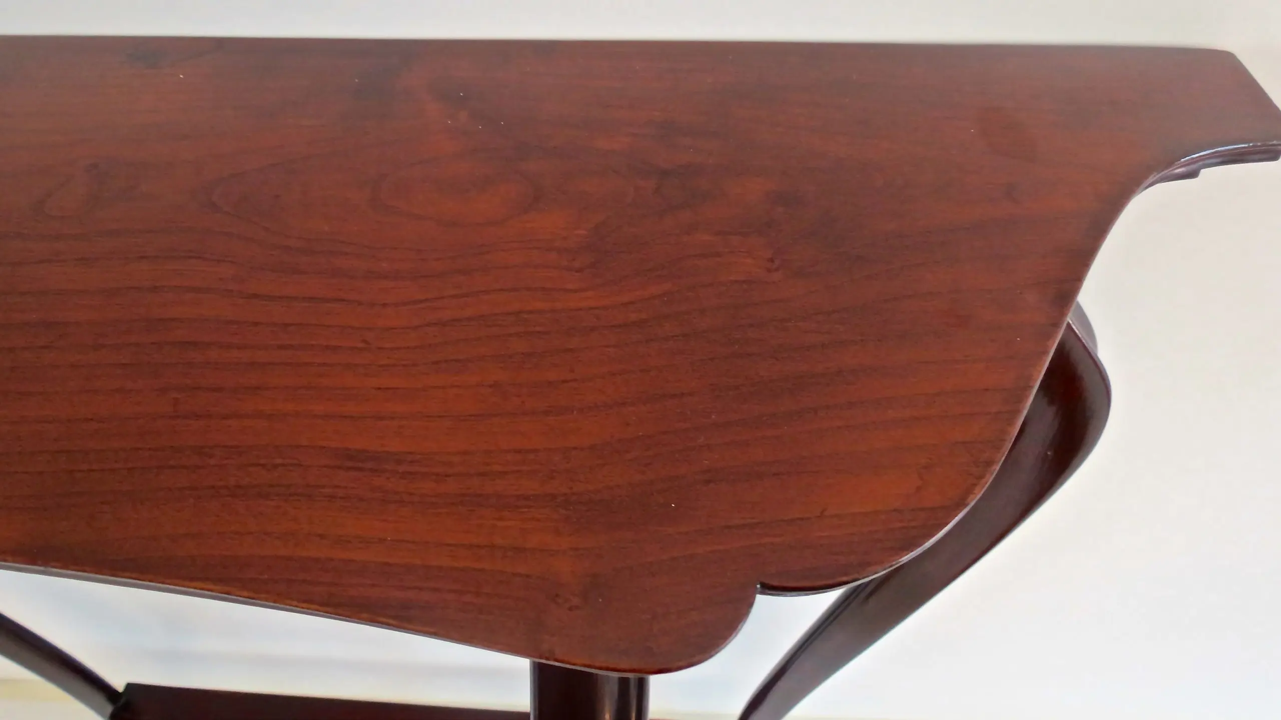 Pair of Unique Walnut Curved Console by Arch. Tempestini, 1951 — photo 14
