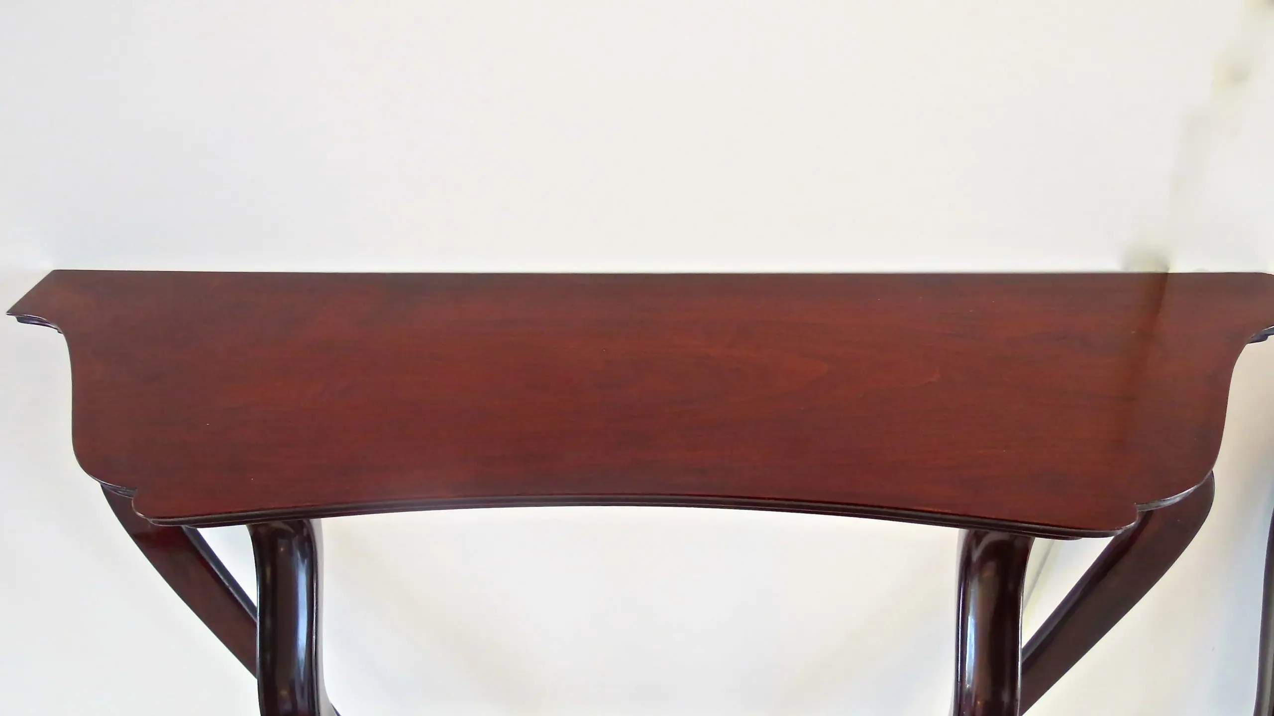 Pair of Unique Walnut Curved Console by Arch. Tempestini, 1951 — photo 5