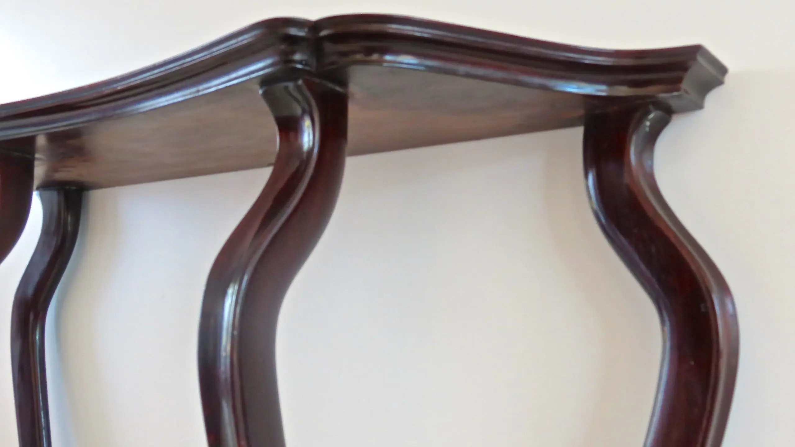 Pair of Unique Walnut Curved Console by Arch. Tempestini, 1951 — photo 12