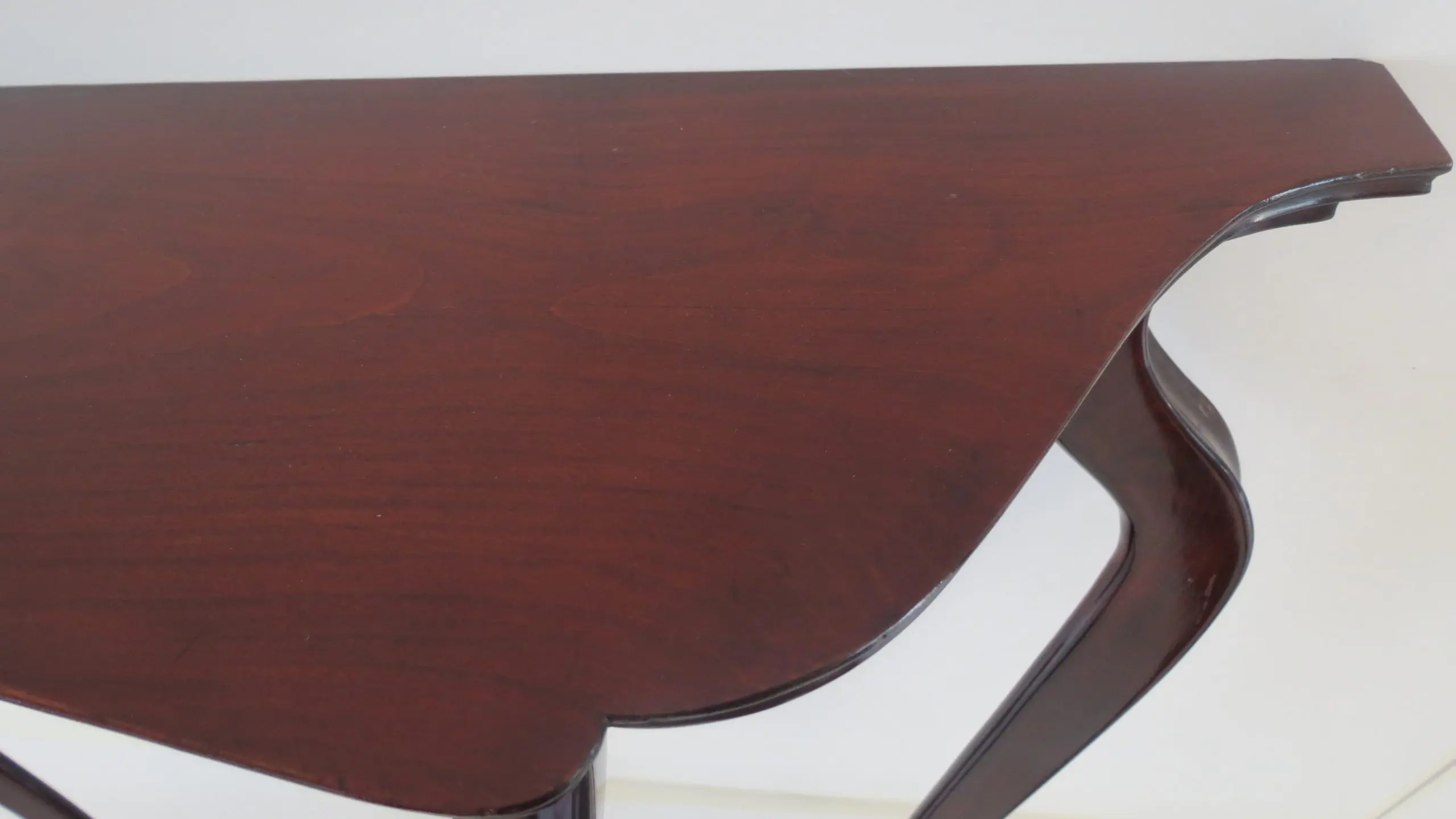 Pair of Unique Walnut Curved Console by Arch. Tempestini, 1951 — photo 15