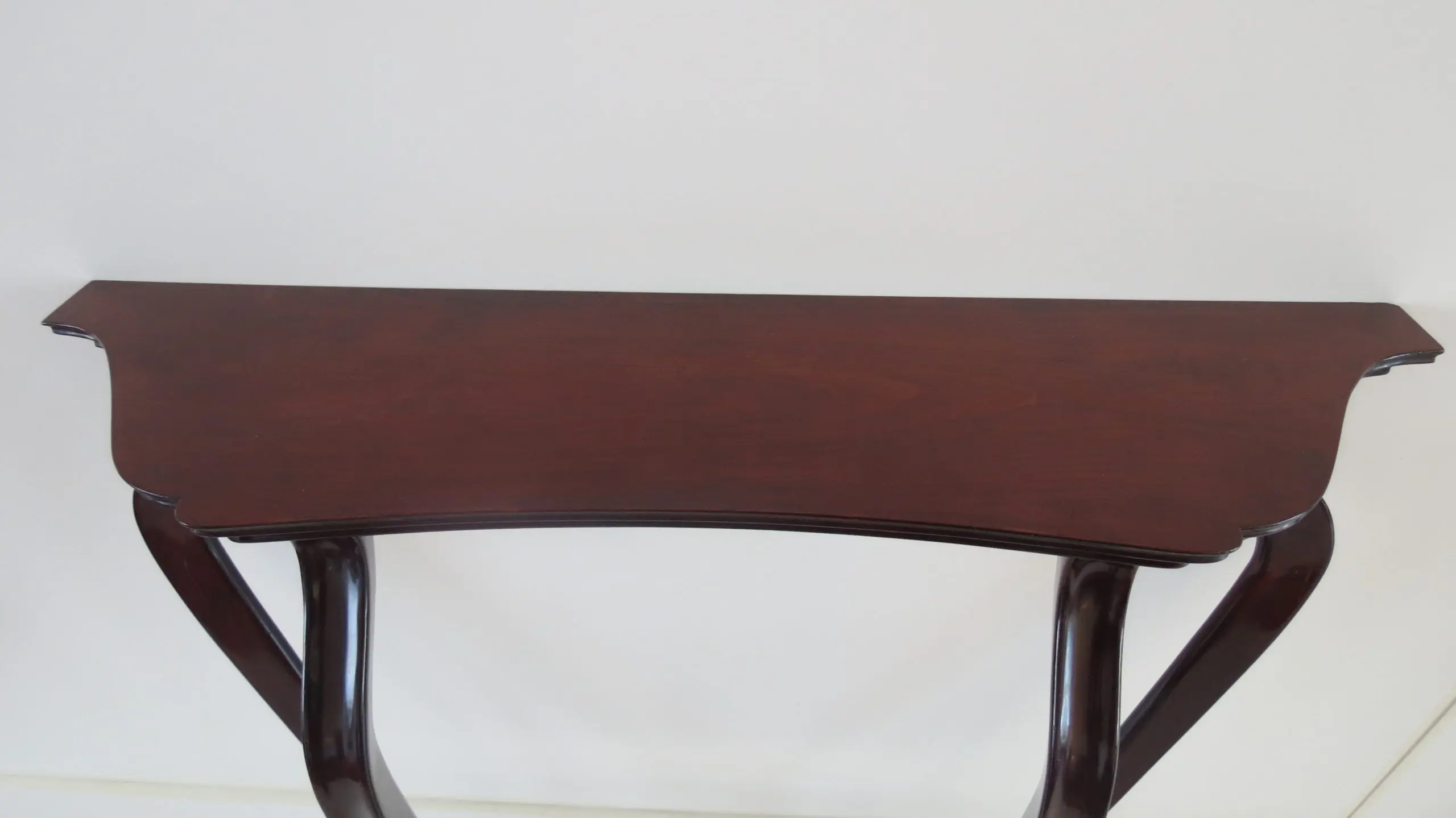 Pair of Unique Walnut Curved Console by Arch. Tempestini, 1951 — photo 6